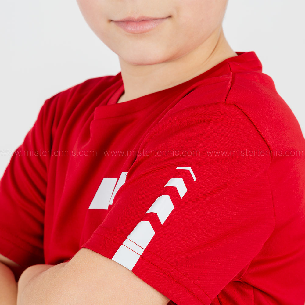 Dunlop Club Crew T-Shirt Boy - Red/White