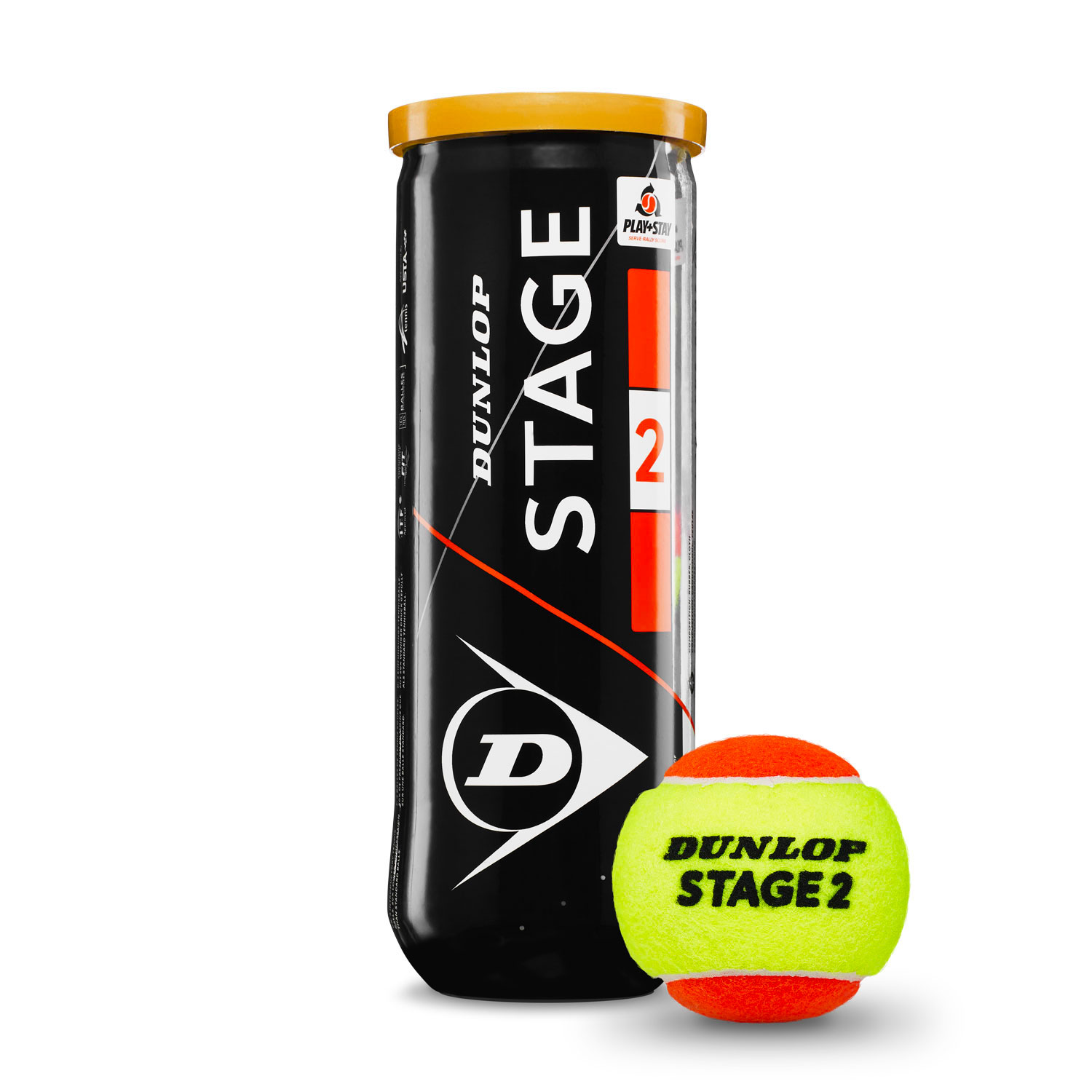 Dunlop Stage 2 Orange - 3 Ball Can