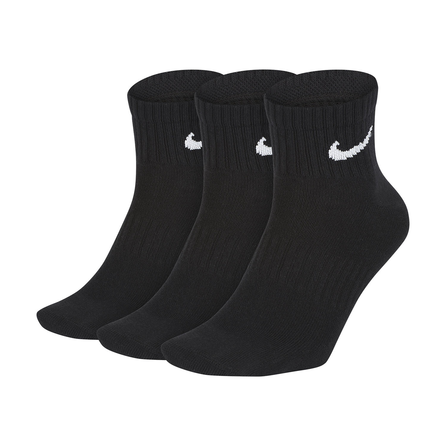 Nike Everyday Light Weight x 3 Socks - Black/White