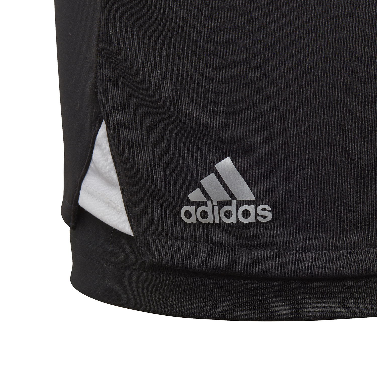 adidas Club Falda de Padel Niña - Black/Matte Silver/White