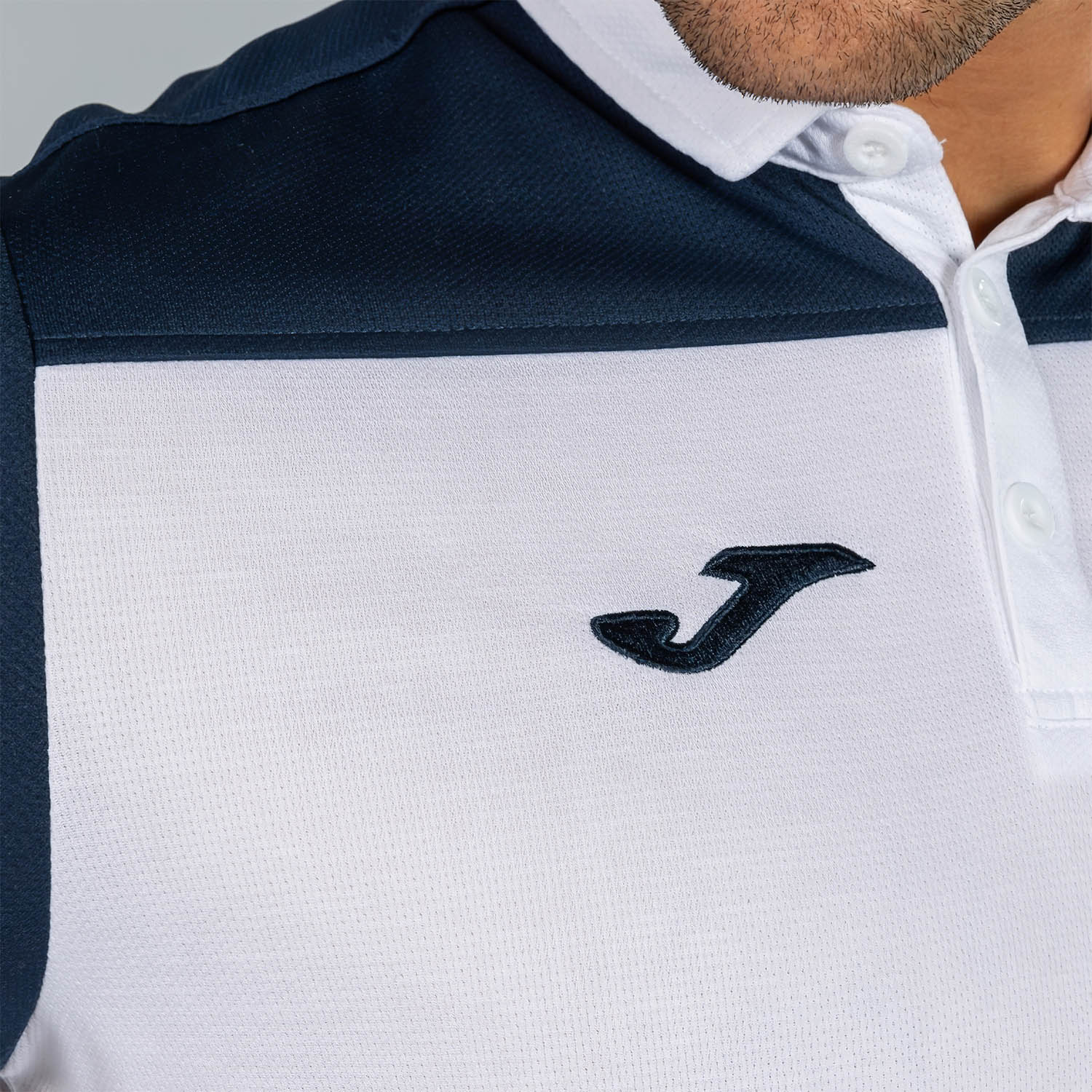 Joma Hobby II Polo - White/Dark Navy