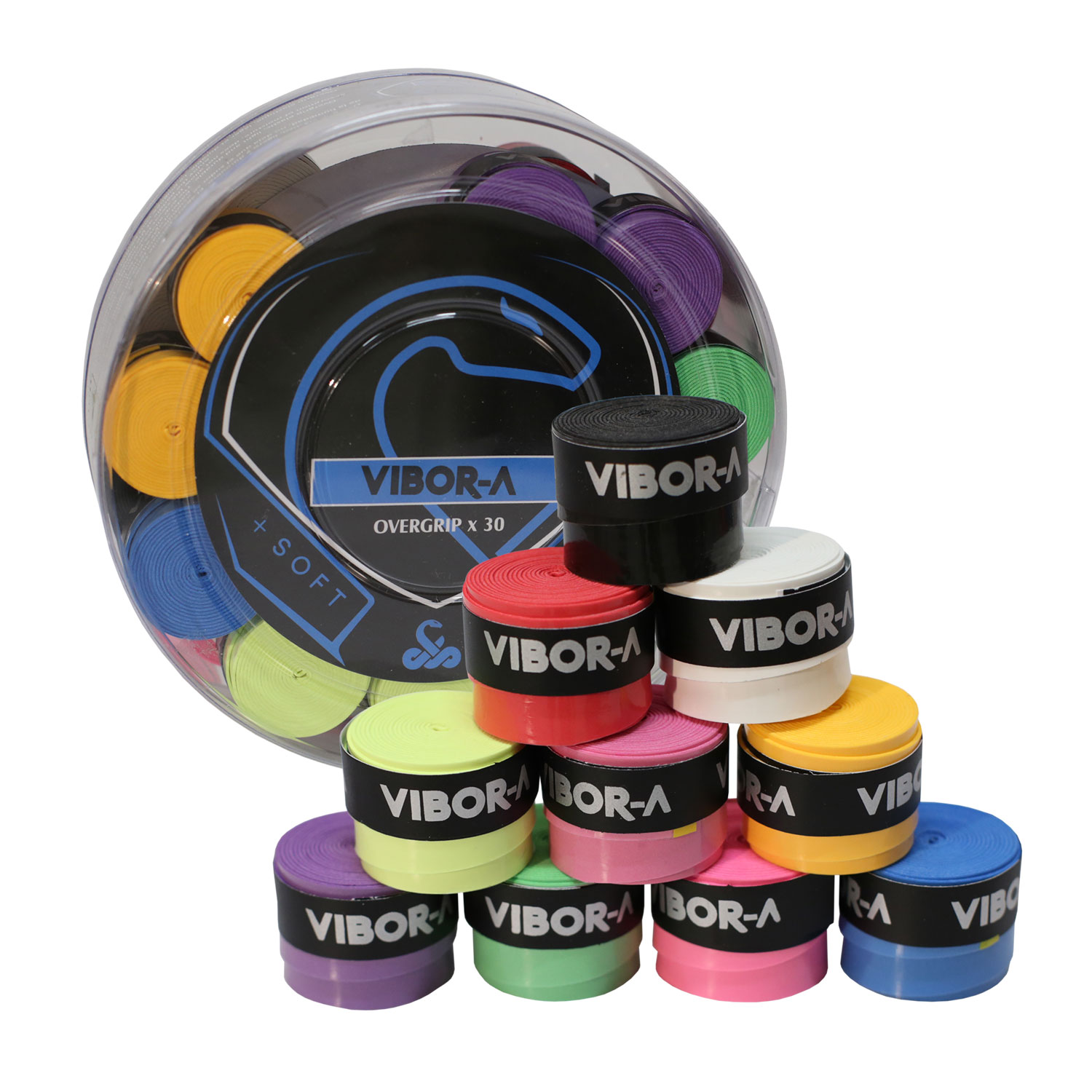 Vibor-A + Soft x 30 Overgrip - Multicolor