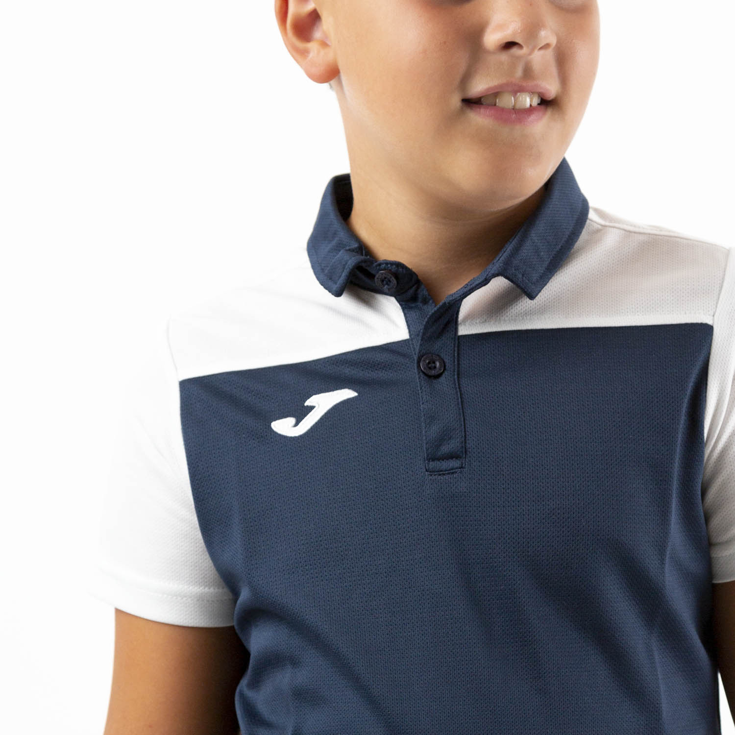 Joma Crew III Polo Niño - Dark Navy/White
