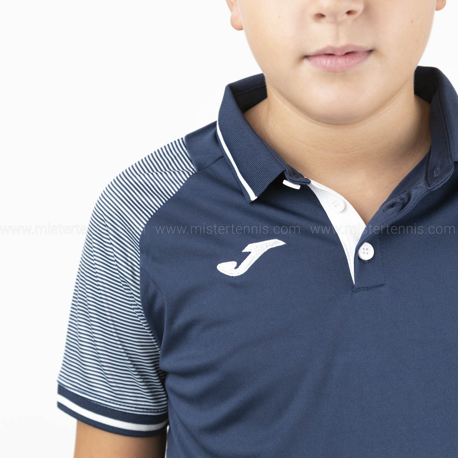 Joma Essential II Polo Bambino - Dark Navy/White