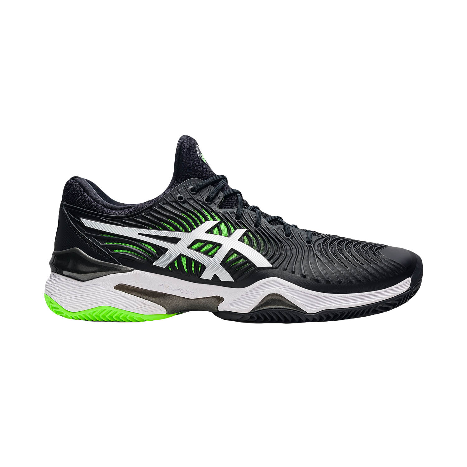 Asics Court FF 2 Clay Men's Tennis Shoes - Black/Green Gecko