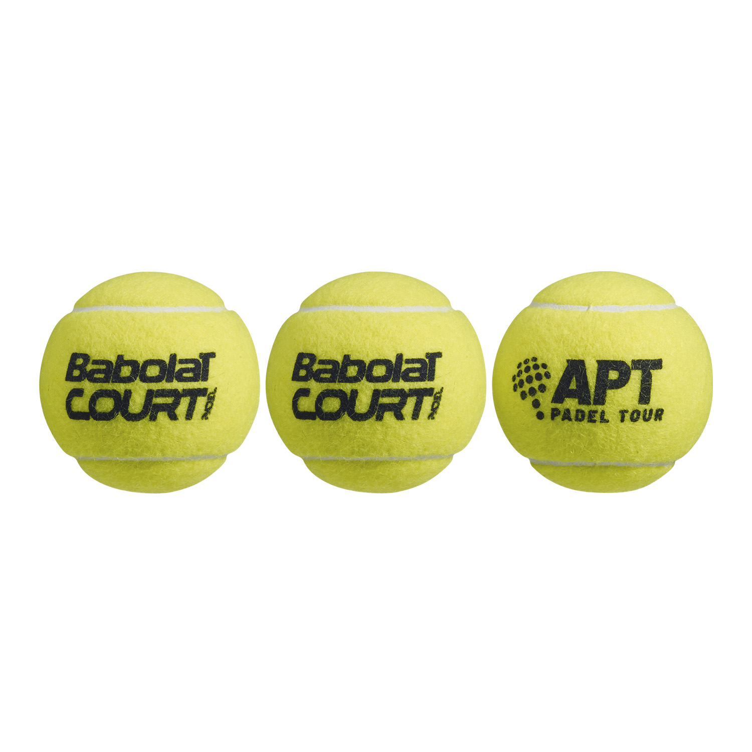 Bote 3 pelotas de pádel con presión - Babolat Court