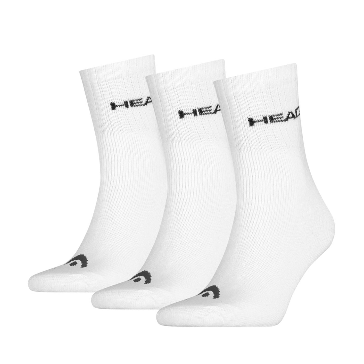 Head Club x 3 Socks - White/Black