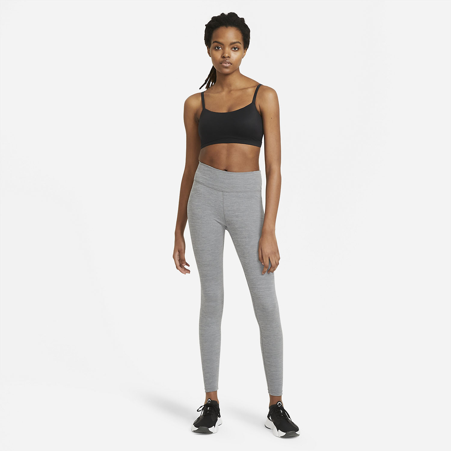 Nike One Tights - Iron Grey Heather/White