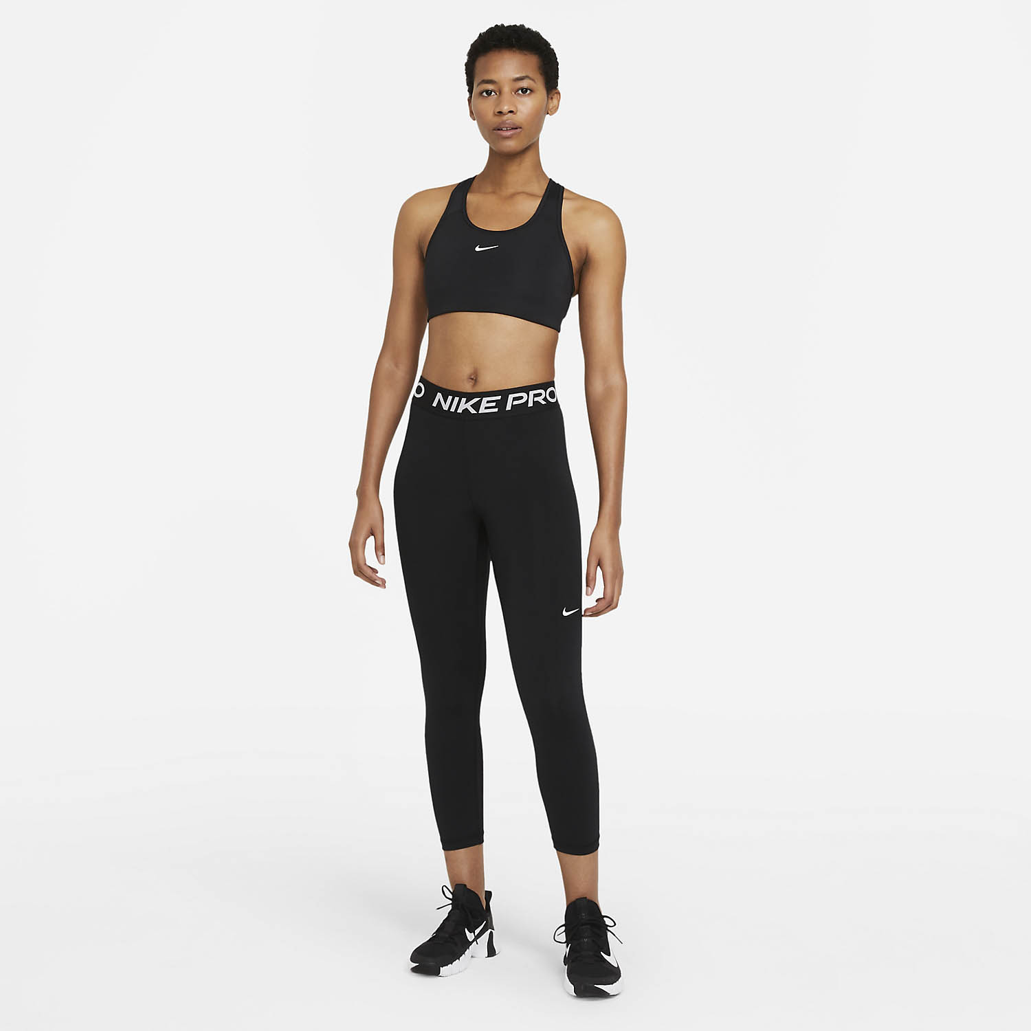 Nike Pro 365 Logo Women's Padel Tights - Black/White