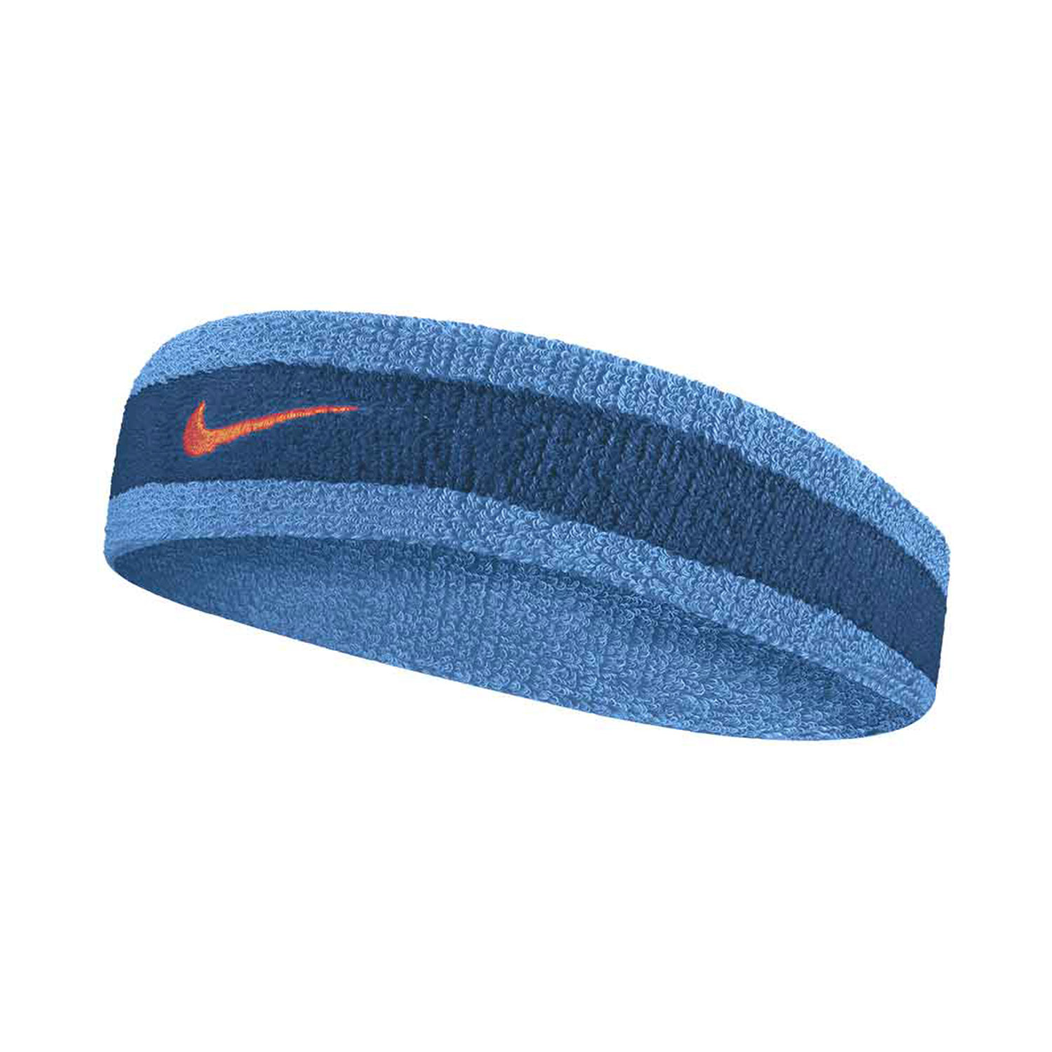 Nike Swoosh Padel Headband - Marina Laser Blue/Rush Orange