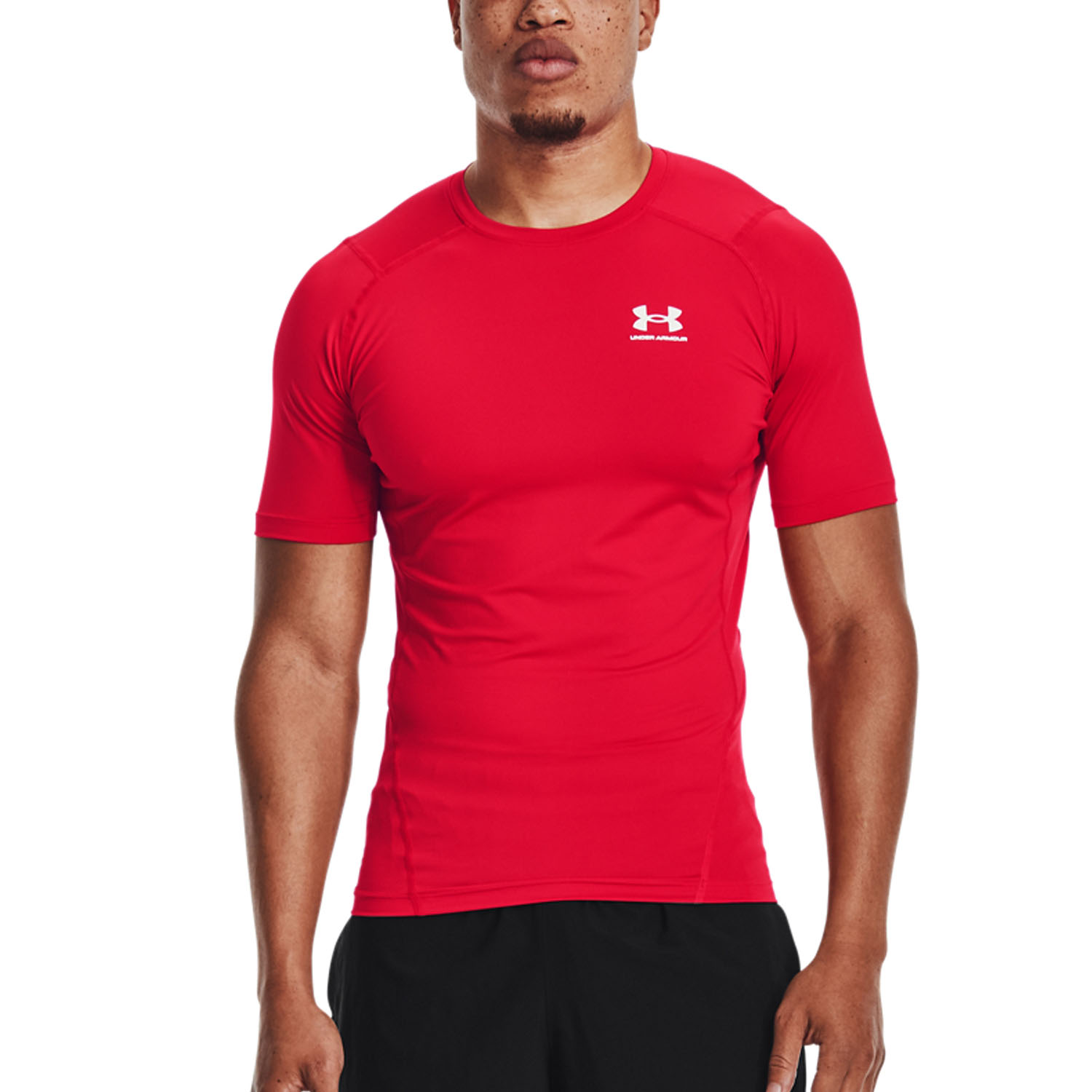 Under Armour HeatGear Compression T-Shirt - Red/White