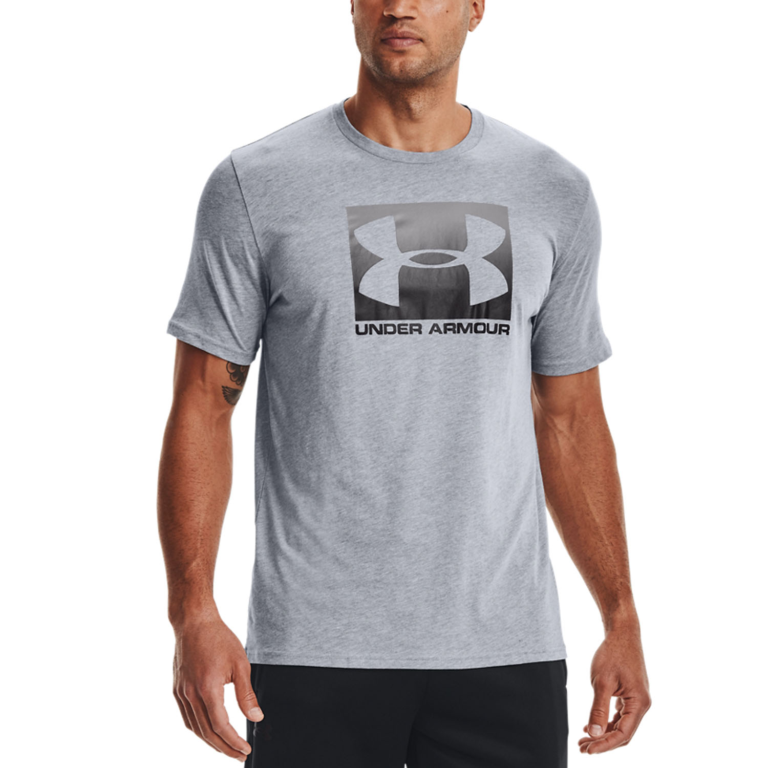 Under Armour Boxed Sportstyle Camiseta - Steel Light Heather/Graphite/Black