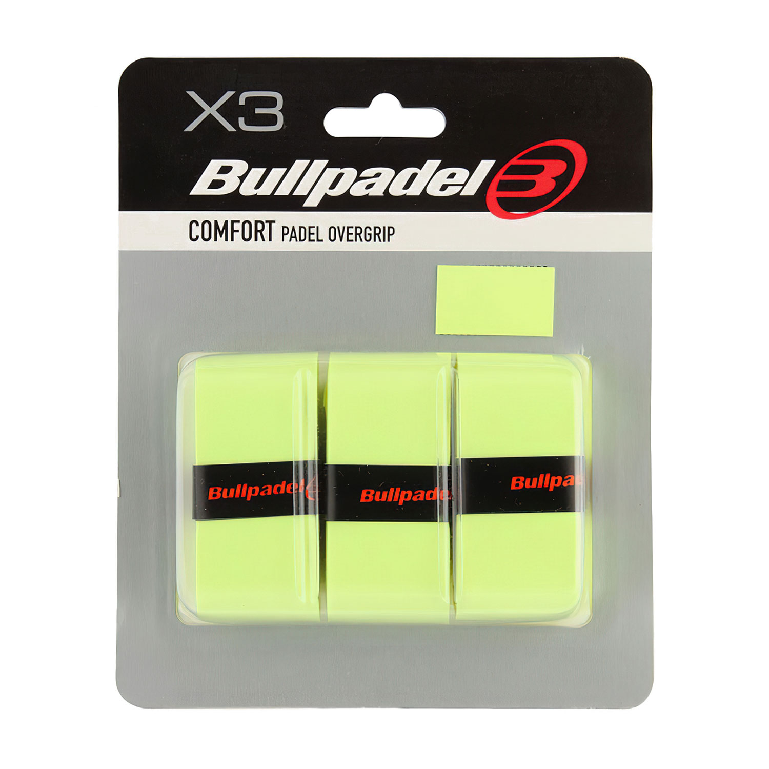 Bullpadel GB-1200 Comfort x 3 Overgrip - Yellow Fluorine