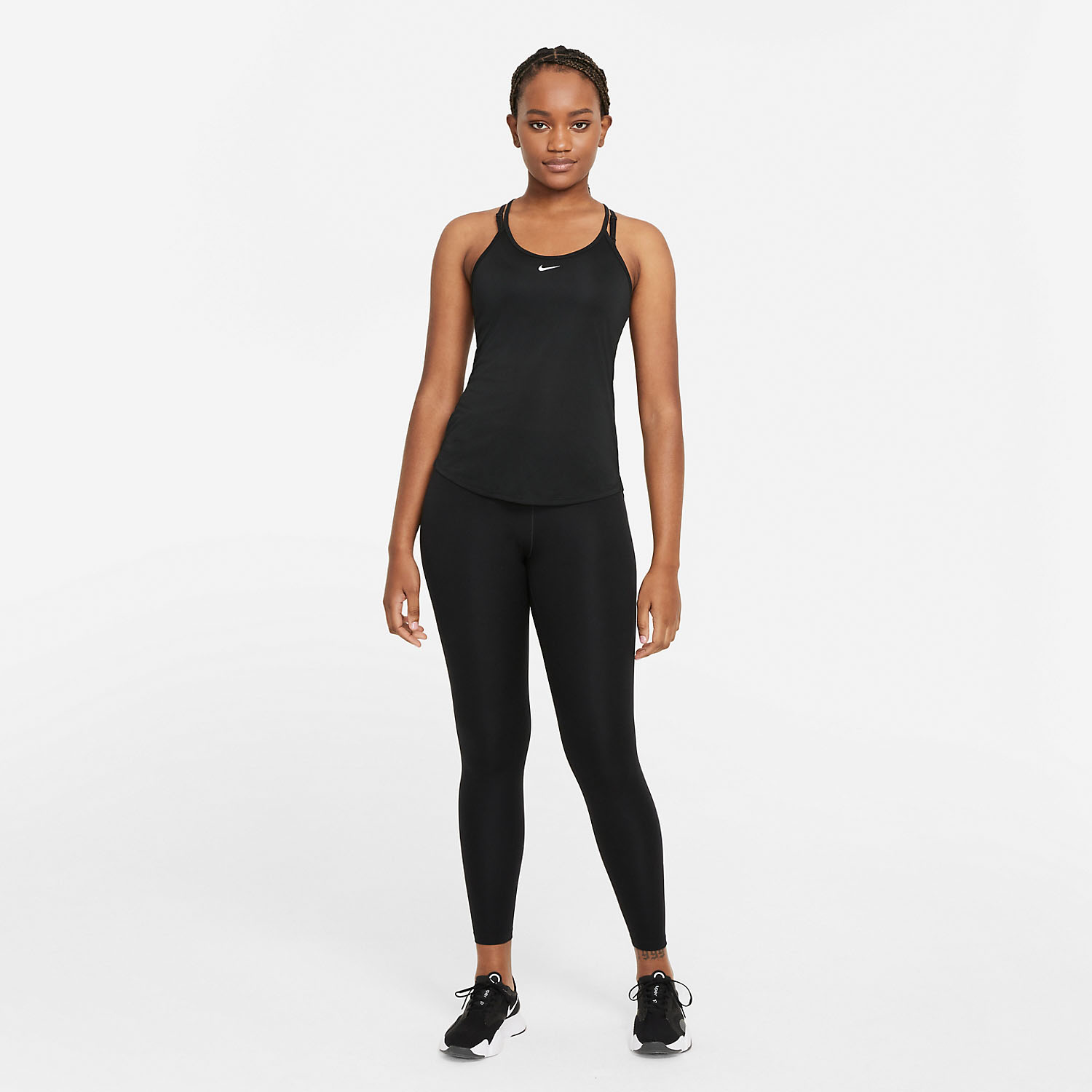 Nike Dri-FIT One Elastika Women's Padel Tank - Black/White