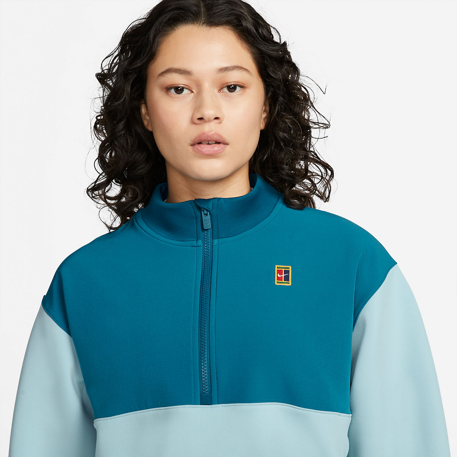Nike Court Dri-FIT Heritage Jacket - Ocean Bliss/Green Abyss