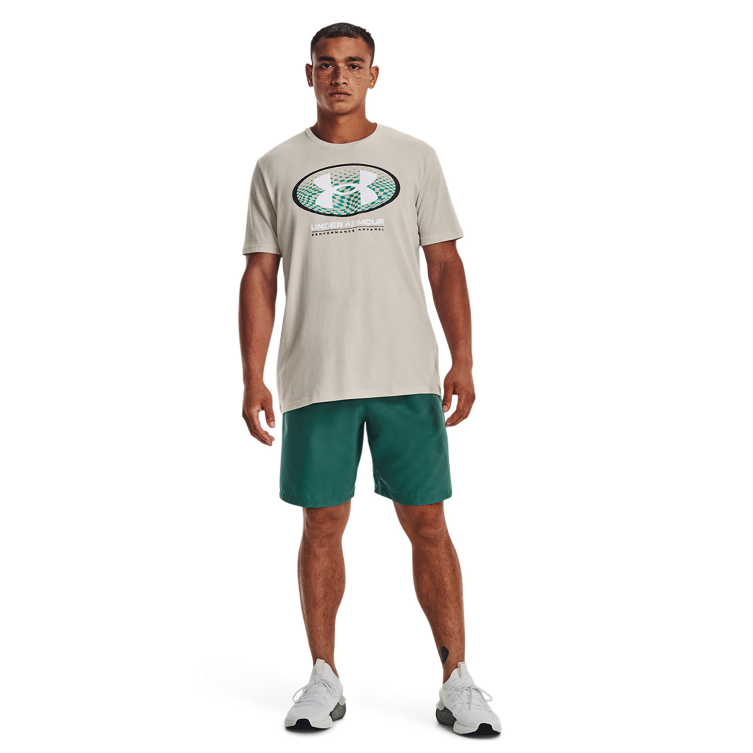 Under Armour Woven Graphic 8.5in Shorts - Coastal Teal/White