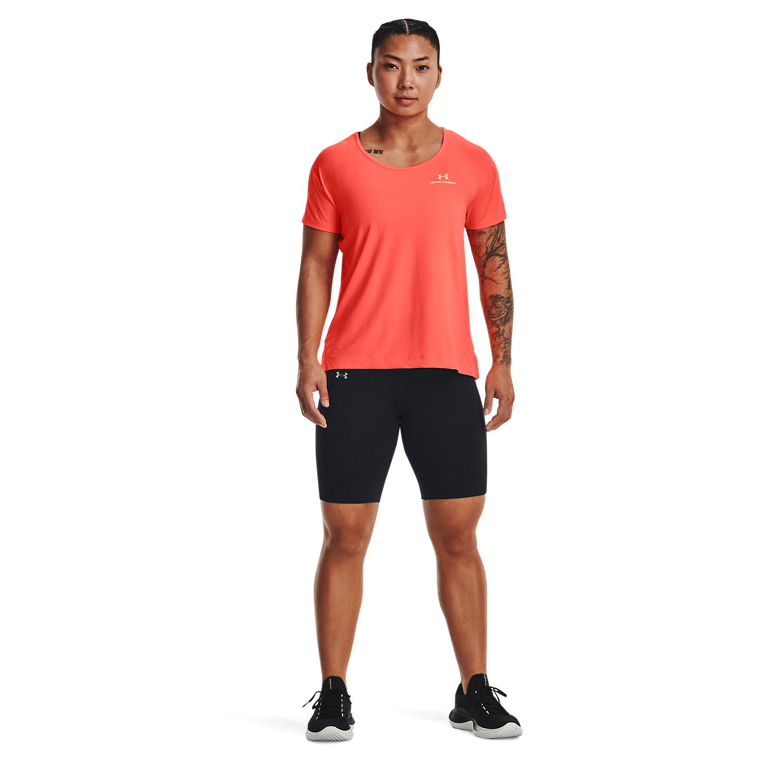 Under Armour Rush Energy Core Maglietta - After Burn/White