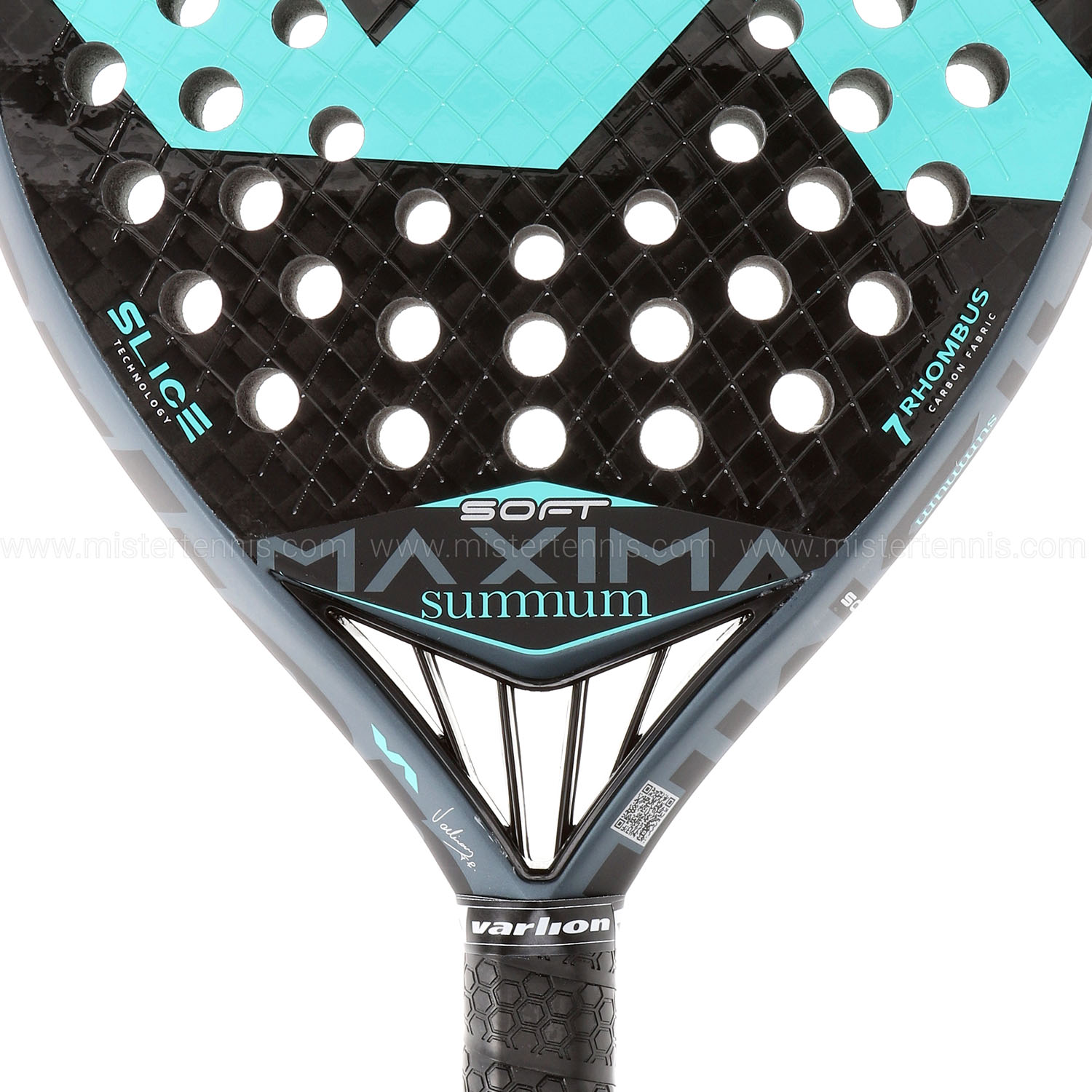 Varlion Maxima Summum Prisma Soft Padel Racket - Black/Turquoise
