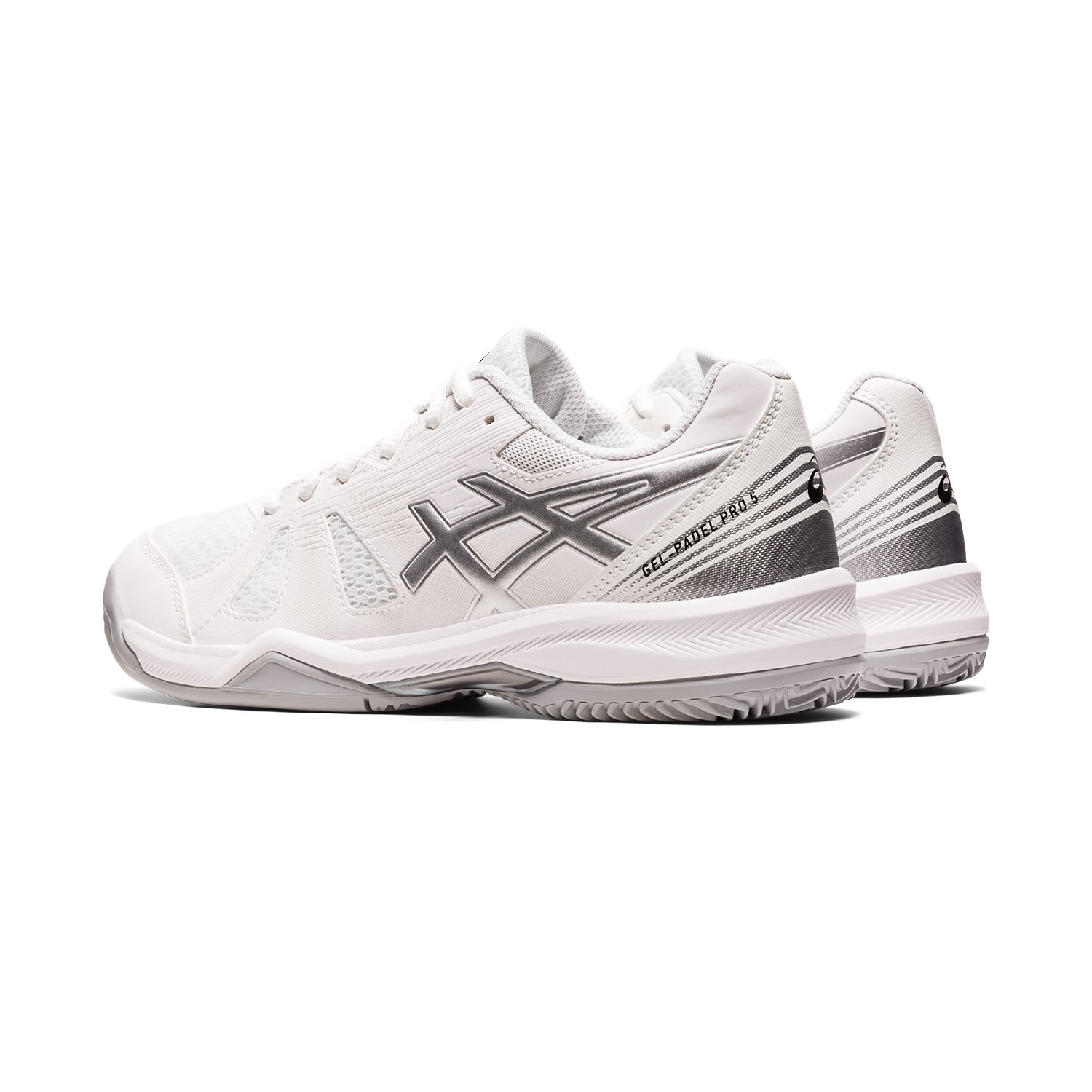 Asics Gel Padel Pro 5 Women's Padel Shoes - White/Pure Silver