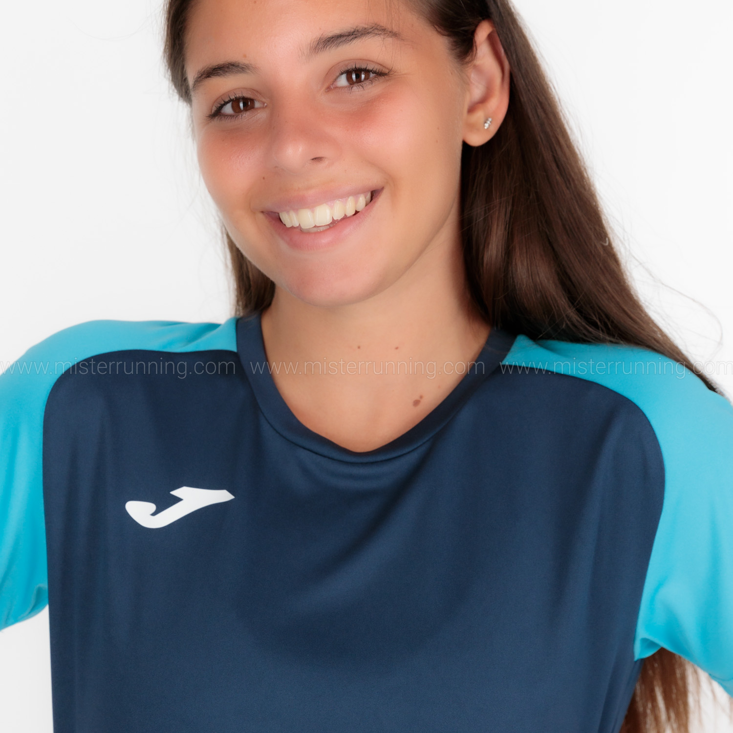 Joma Academy IV Camiseta - Navy/Fluor Turquoise