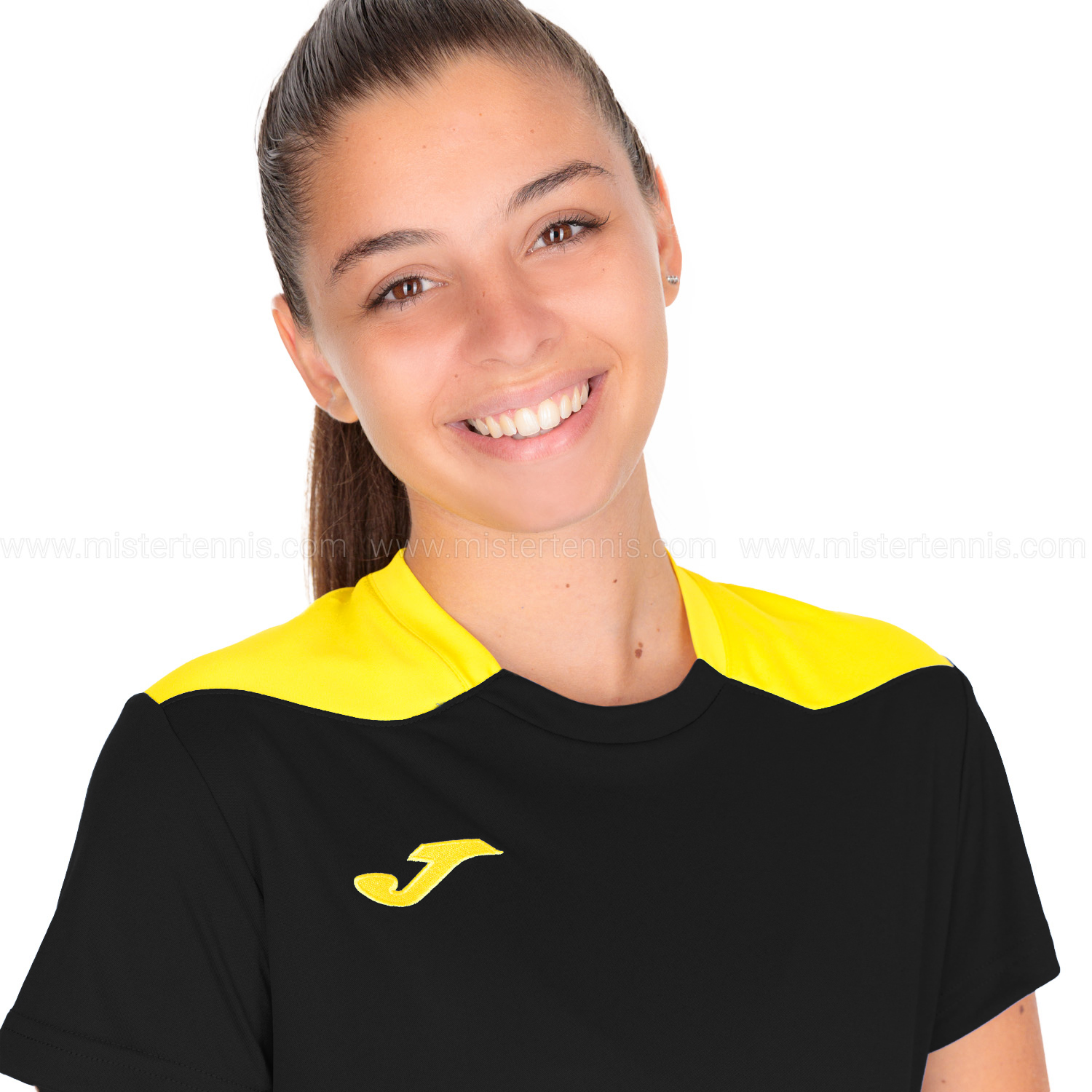 Joma Championship VI Logo Maglietta - Black/Yellow