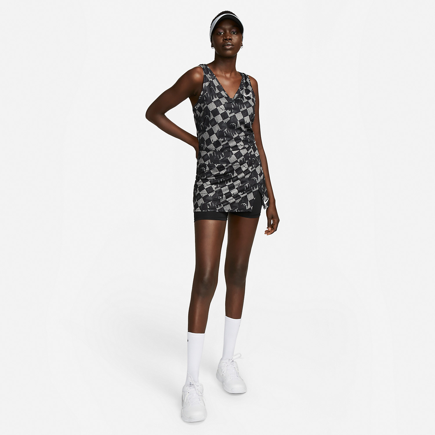 Nike Court Dri-FIT Swoosh Skirt - Black/White