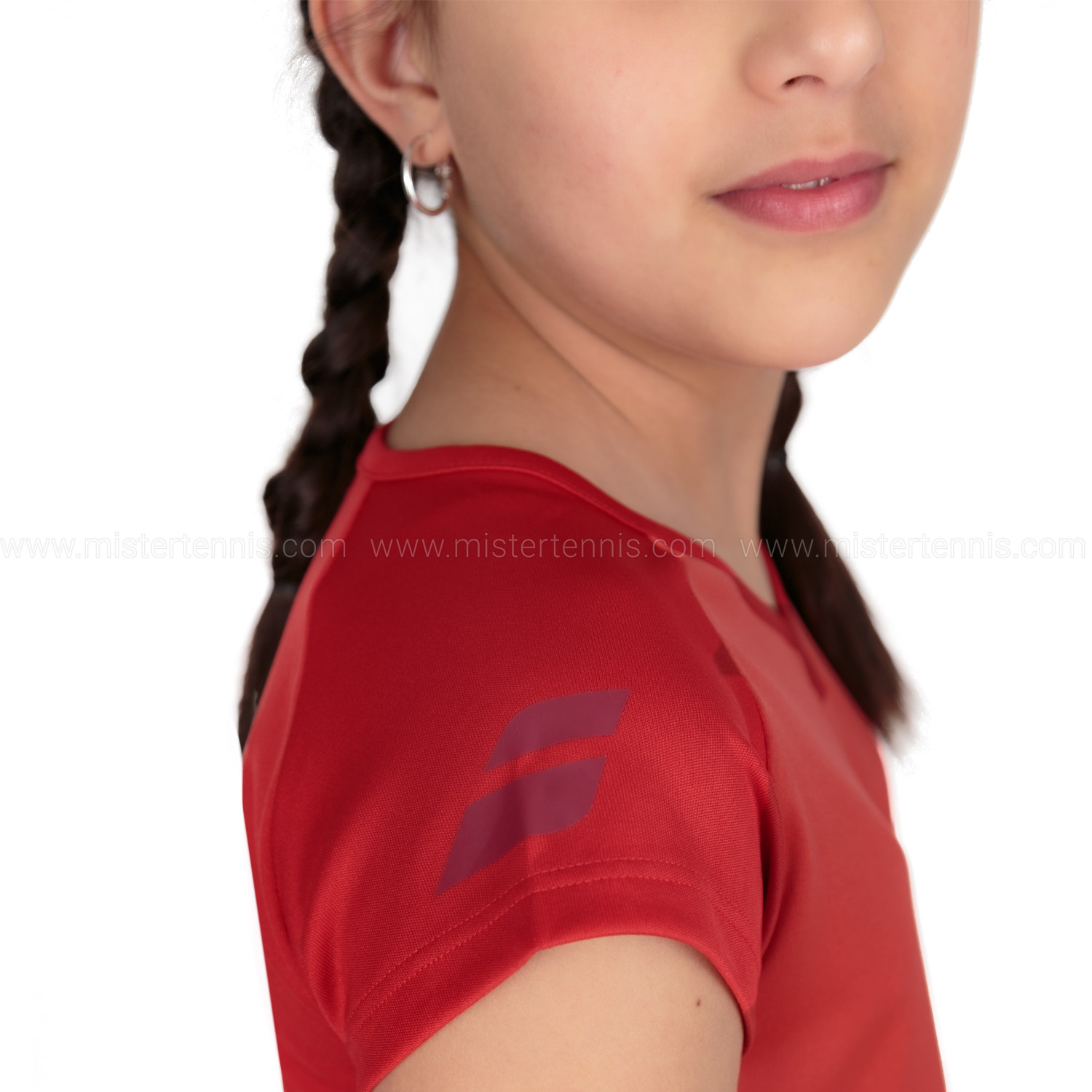 Babolat Play Cap T-Shirt Girl - Tomato Red