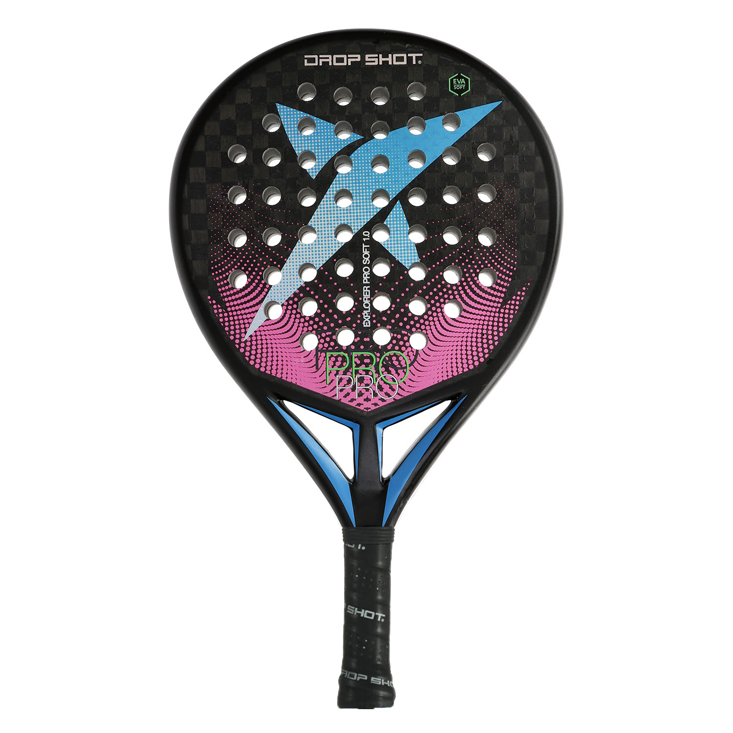 Drop Shot Explorer Pro Soft 1.0 Padel Racket - Black/Pink