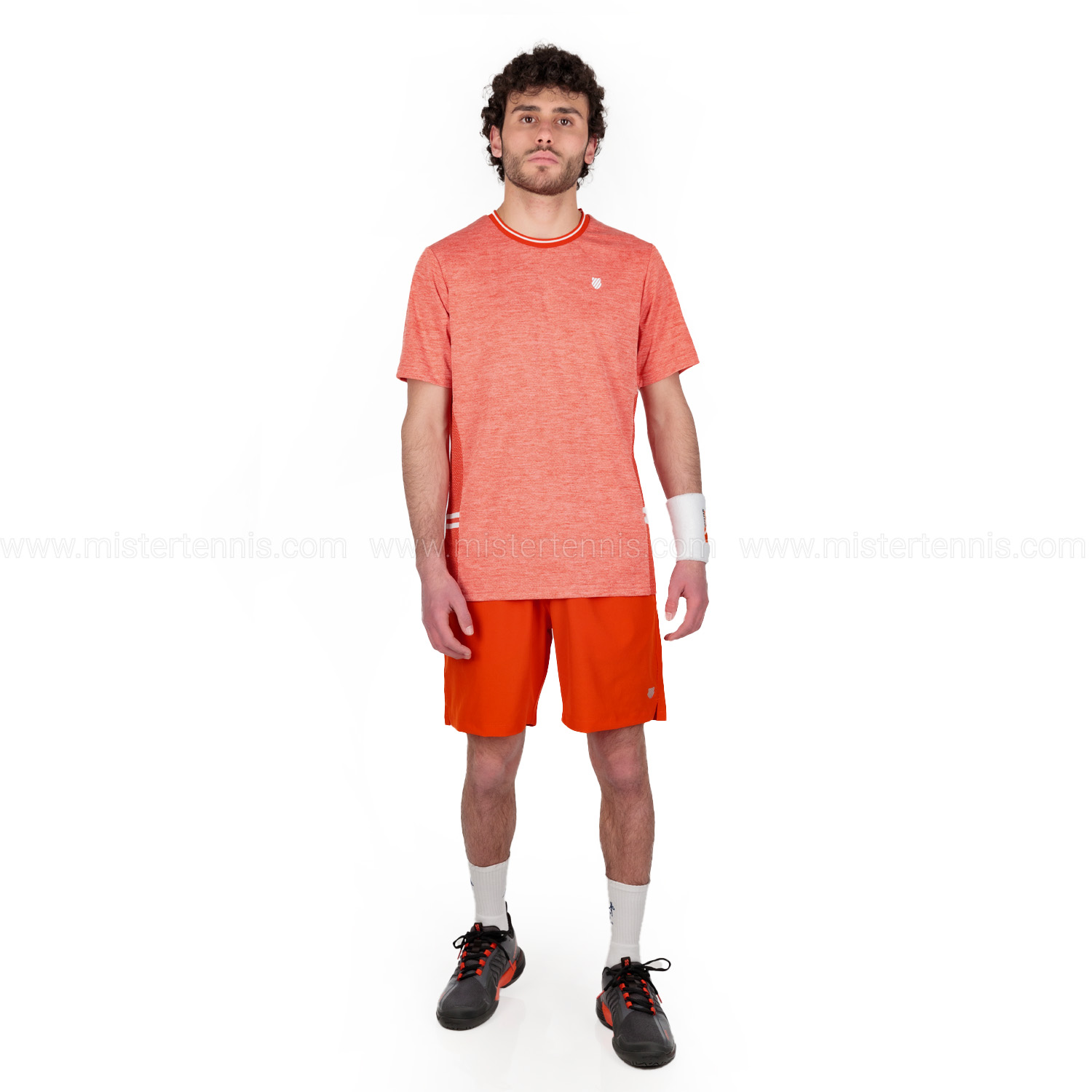 K-Swiss Hypercourt Double Crew Camiseta - Spicy Orange/Melange