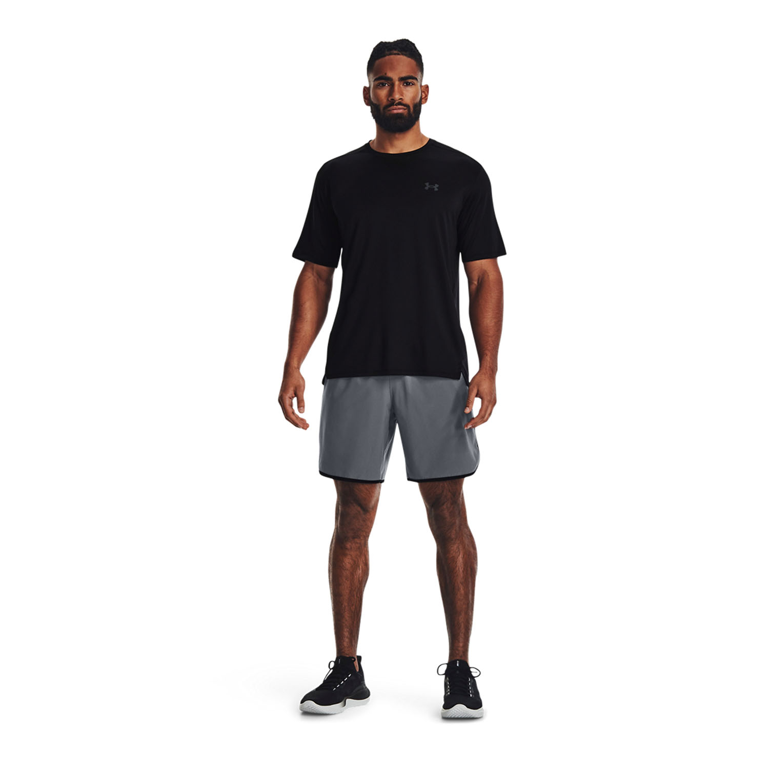 Under Armour HIIT Woven 8in Shorts - Pitch Gray/Black