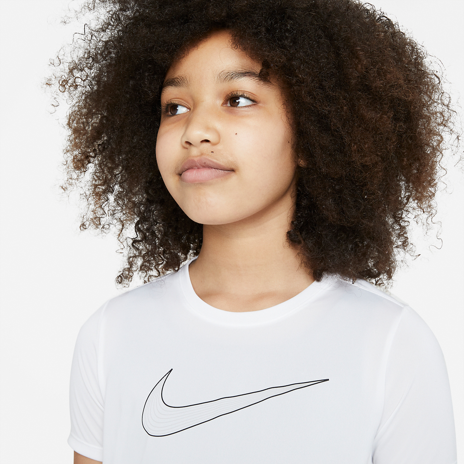 Nike Dri-FIT One T-Shirt Girl - White/Black