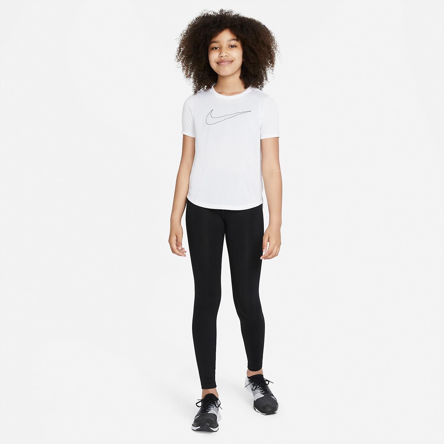Nike Dri-FIT One Maglietta Bambina - White/Black