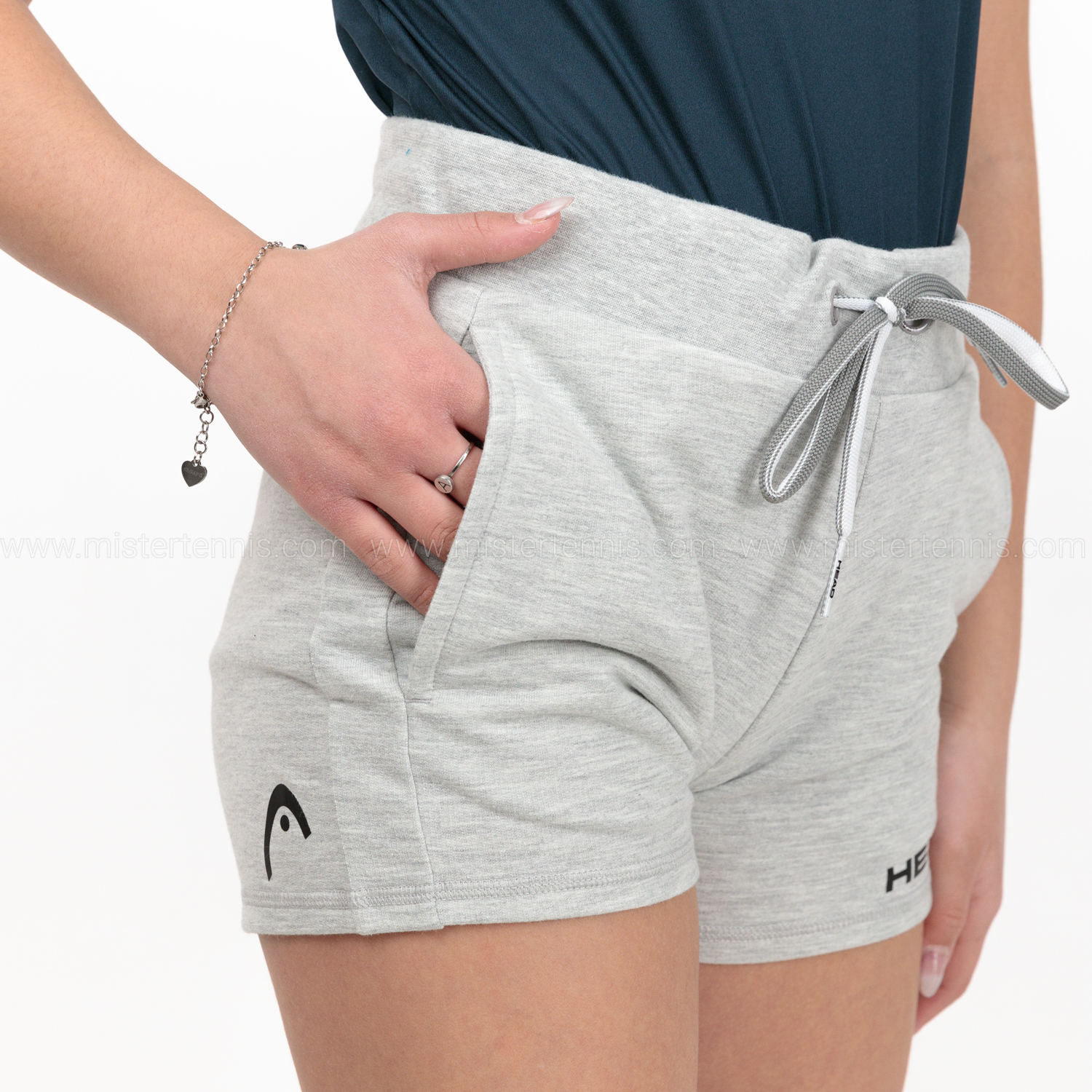 HEAD Club Ann 3in Shorts Niña - Grey Melange