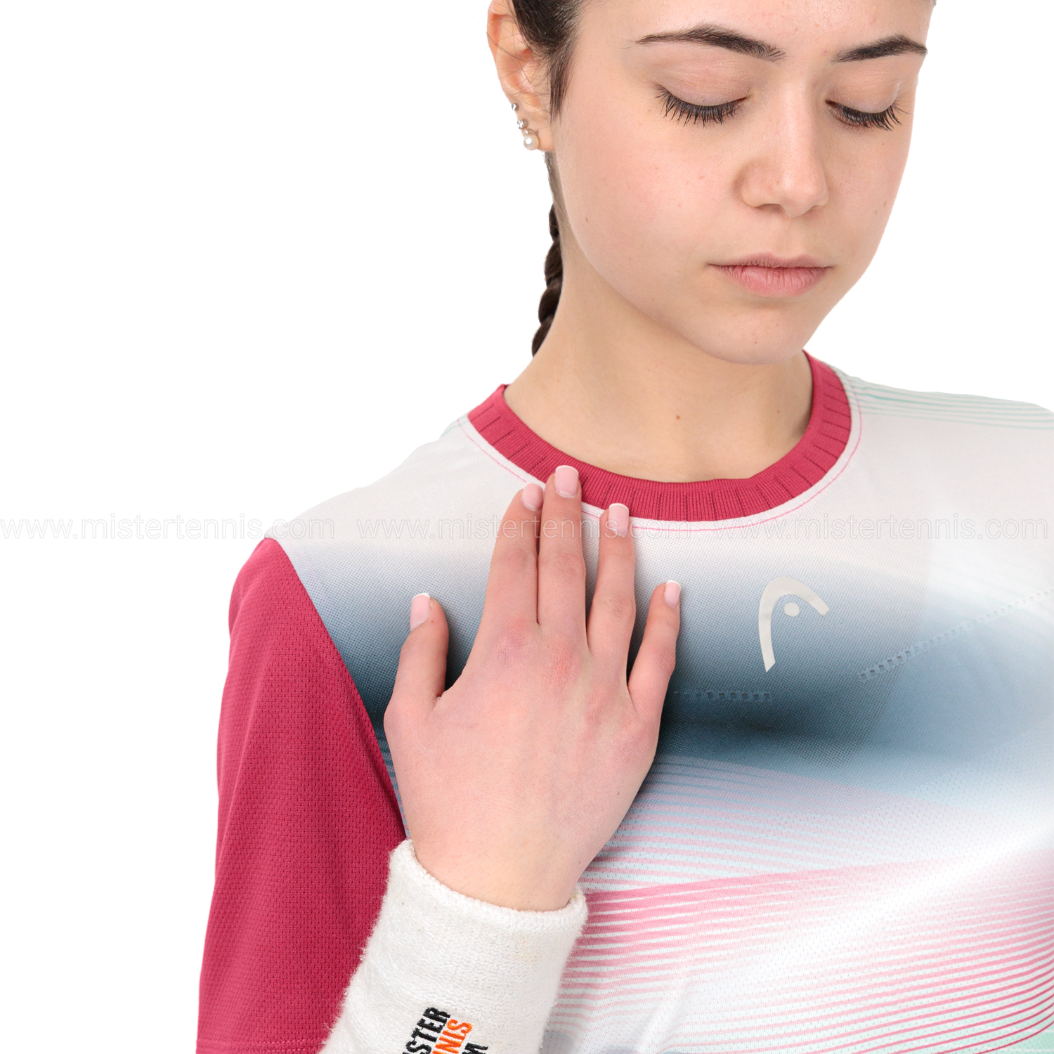 HEAD Performance Logo Graphic Maglietta - Mulberry/Print Perf W