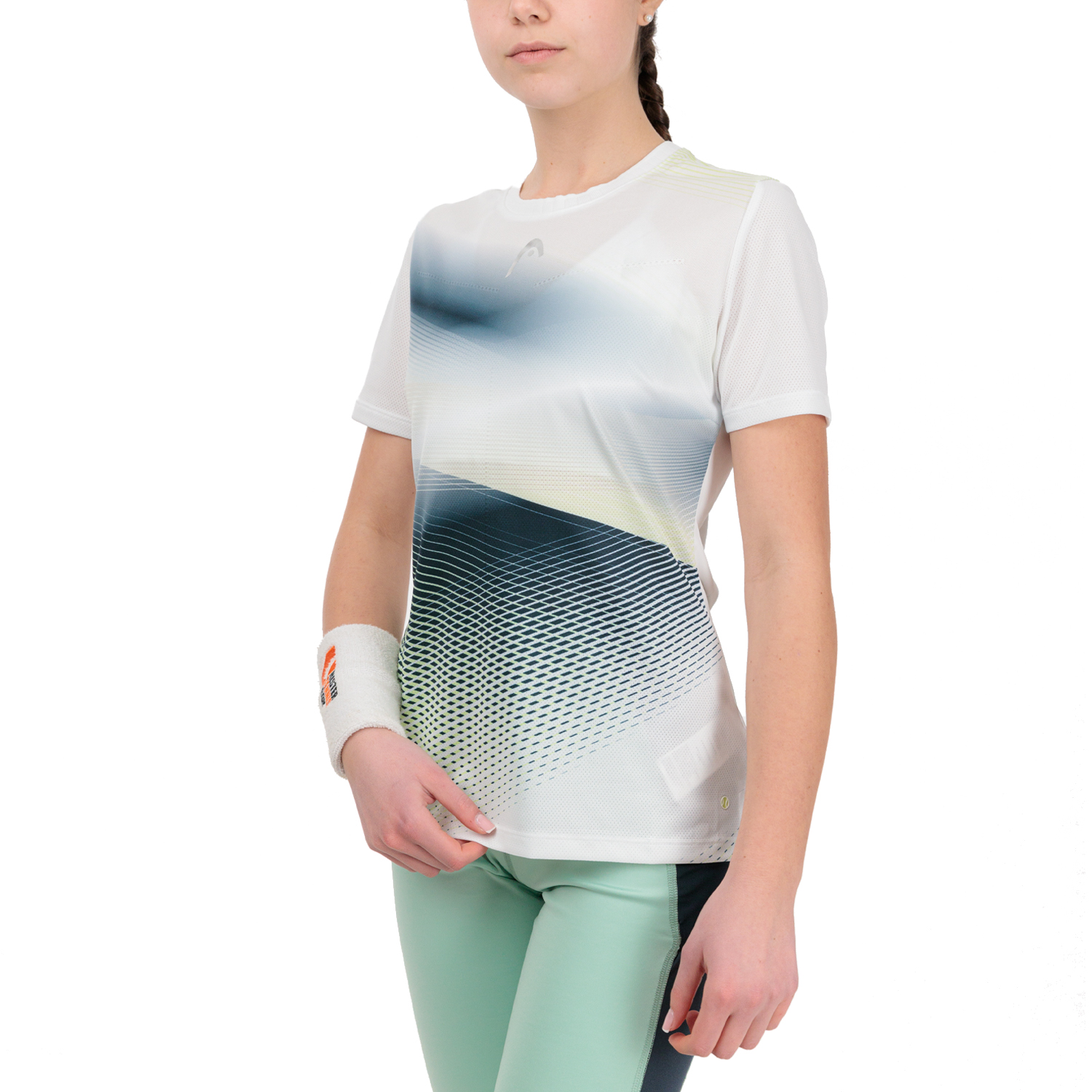 HEAD Performance Logo Graphic Maglietta - White/Print Perf W