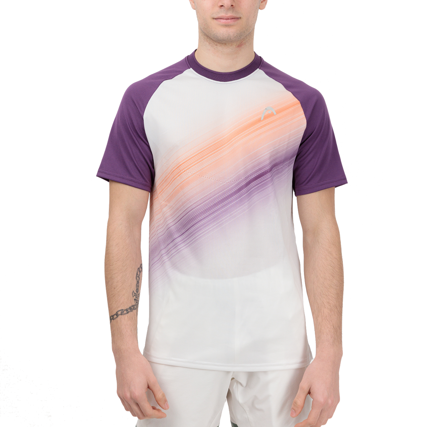 Head Performance Logo Camiseta - Lilac/Print Perf M