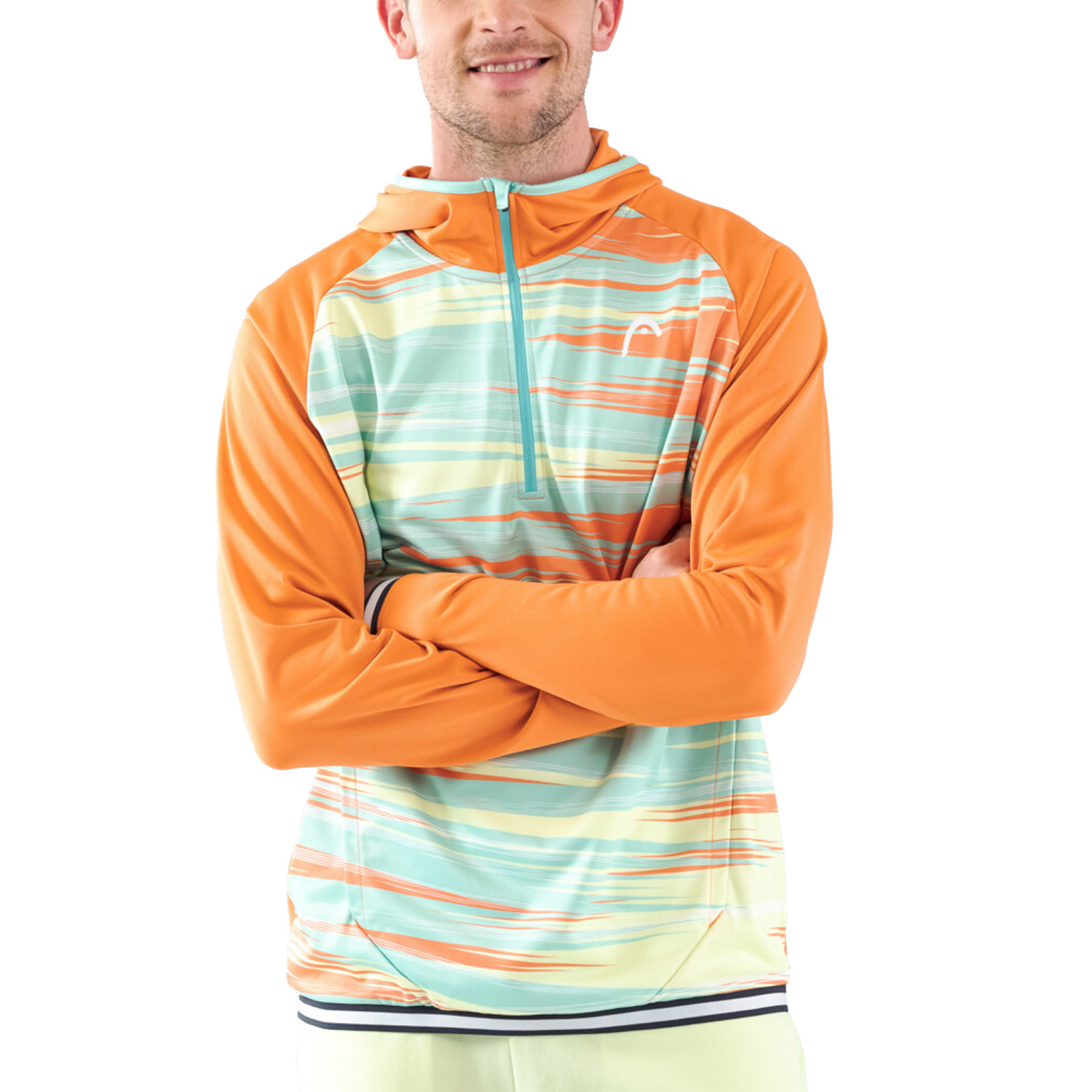 Head Topspin Logo Hoodie - Pastell Green/Print Vision M
