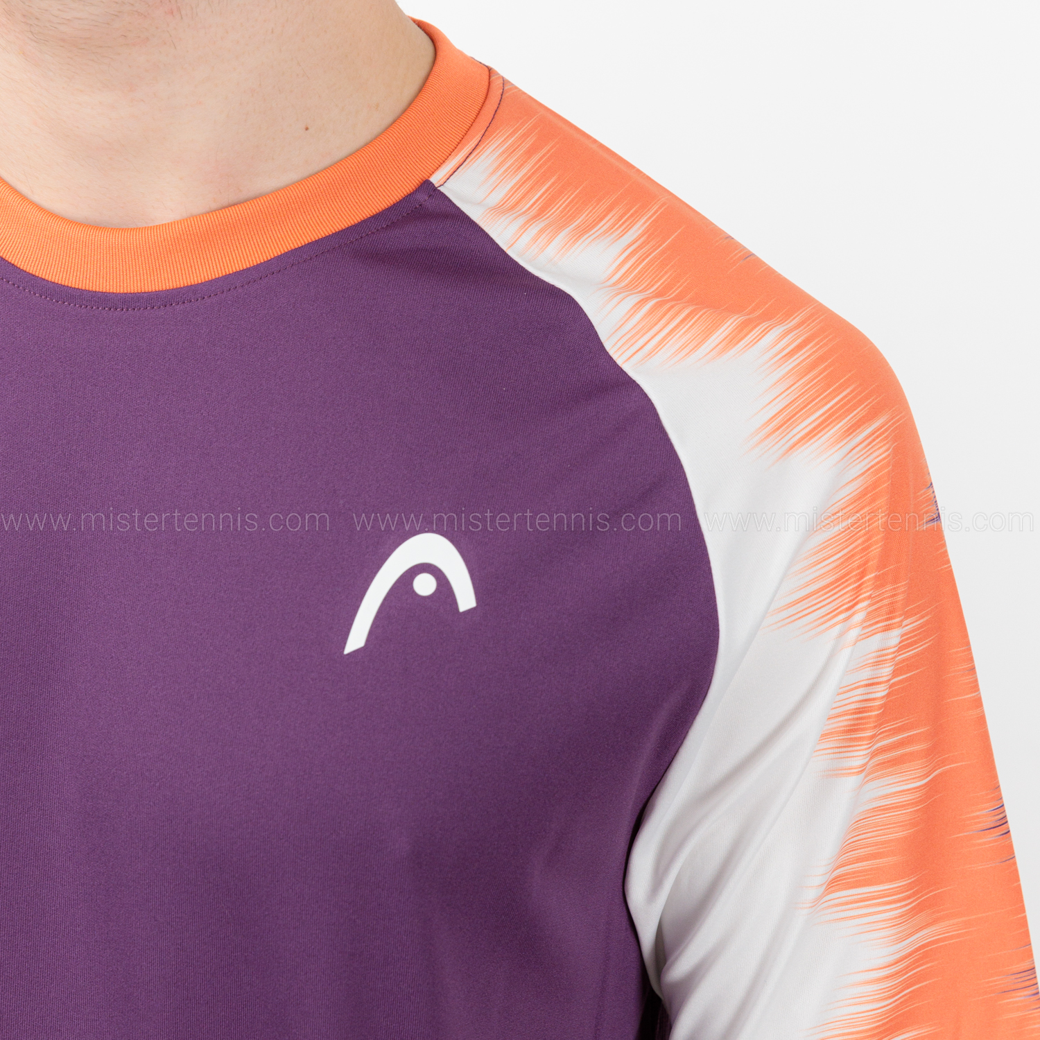 Head Topspin Logo Camiseta - Lilac/Print Vision M