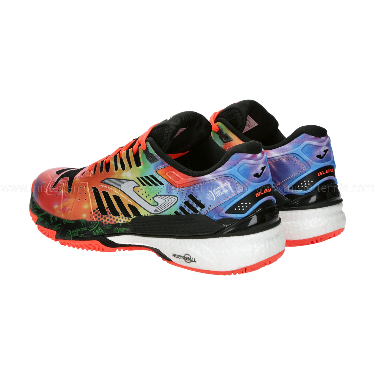 Joma Special Slam FIP Men's Padel Shoes - Black/Orange/Yellow