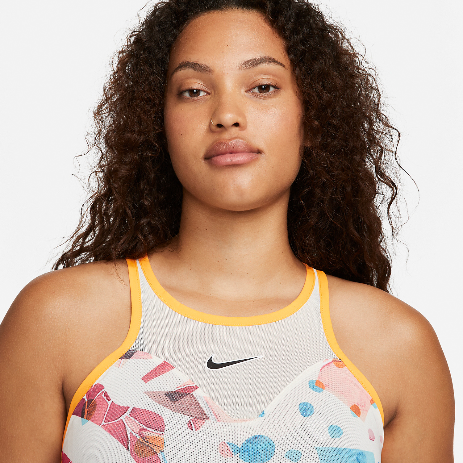 Nike Court Dri-FIT Slam Logo Top - Coconut Milk/Sundial/Black