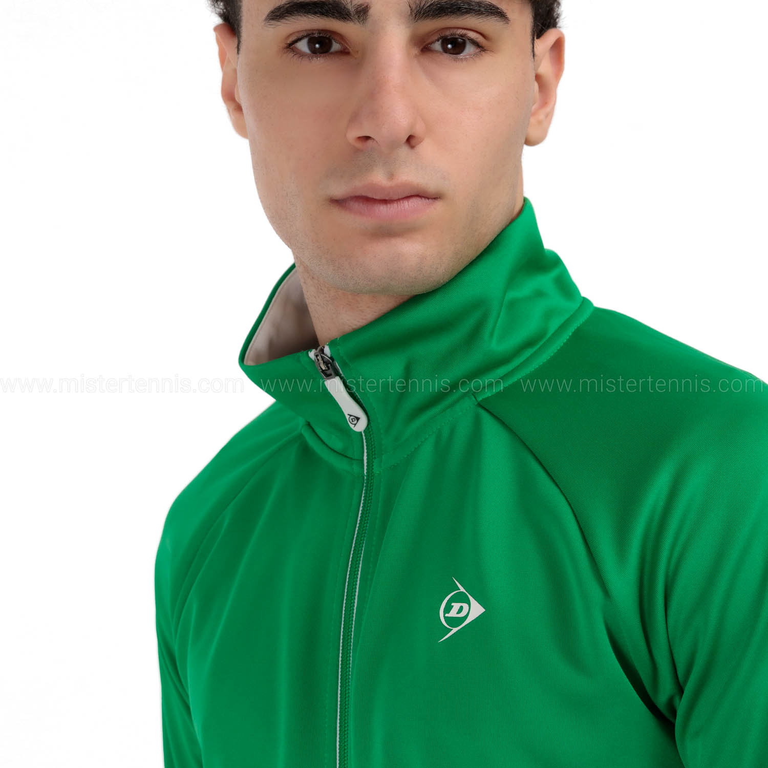 Dunlop Club Knitted Jacket - Green/White