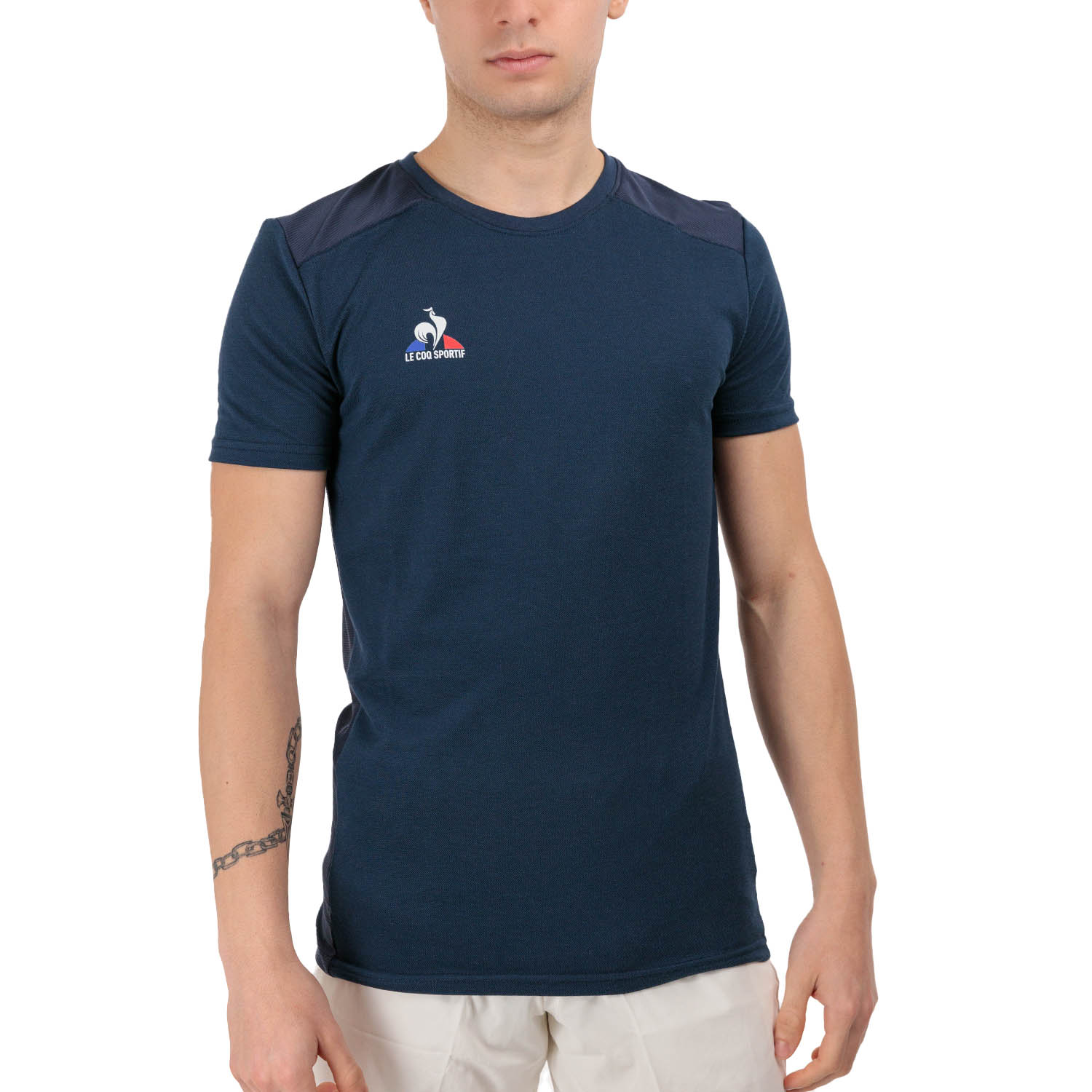 Le Coq Sportif Logo Performance T-Shirt - Dress Blues
