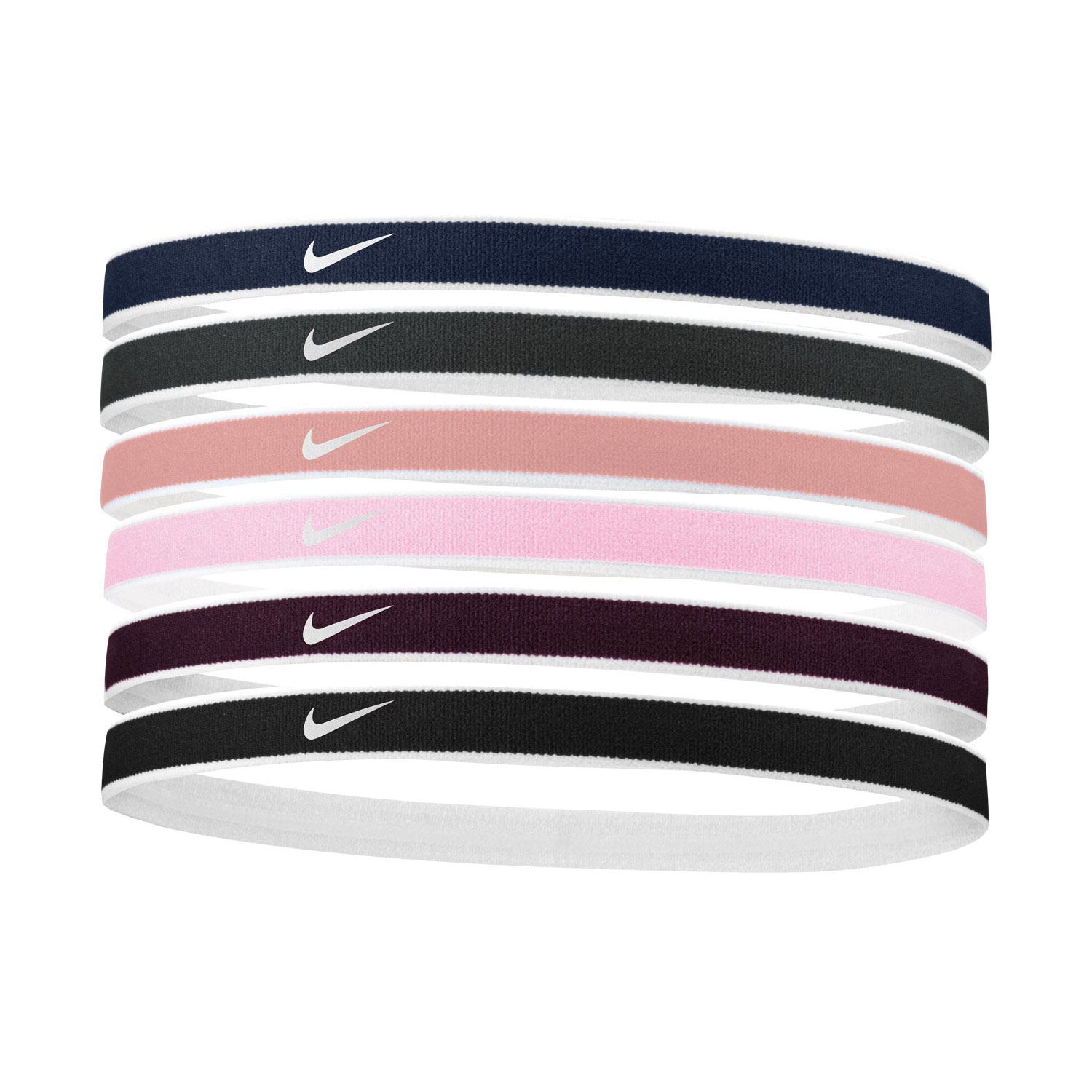 Nike Jacquard 2.0 x 6 Mini Hairbands - Red Stardust/Purple Ink/White
