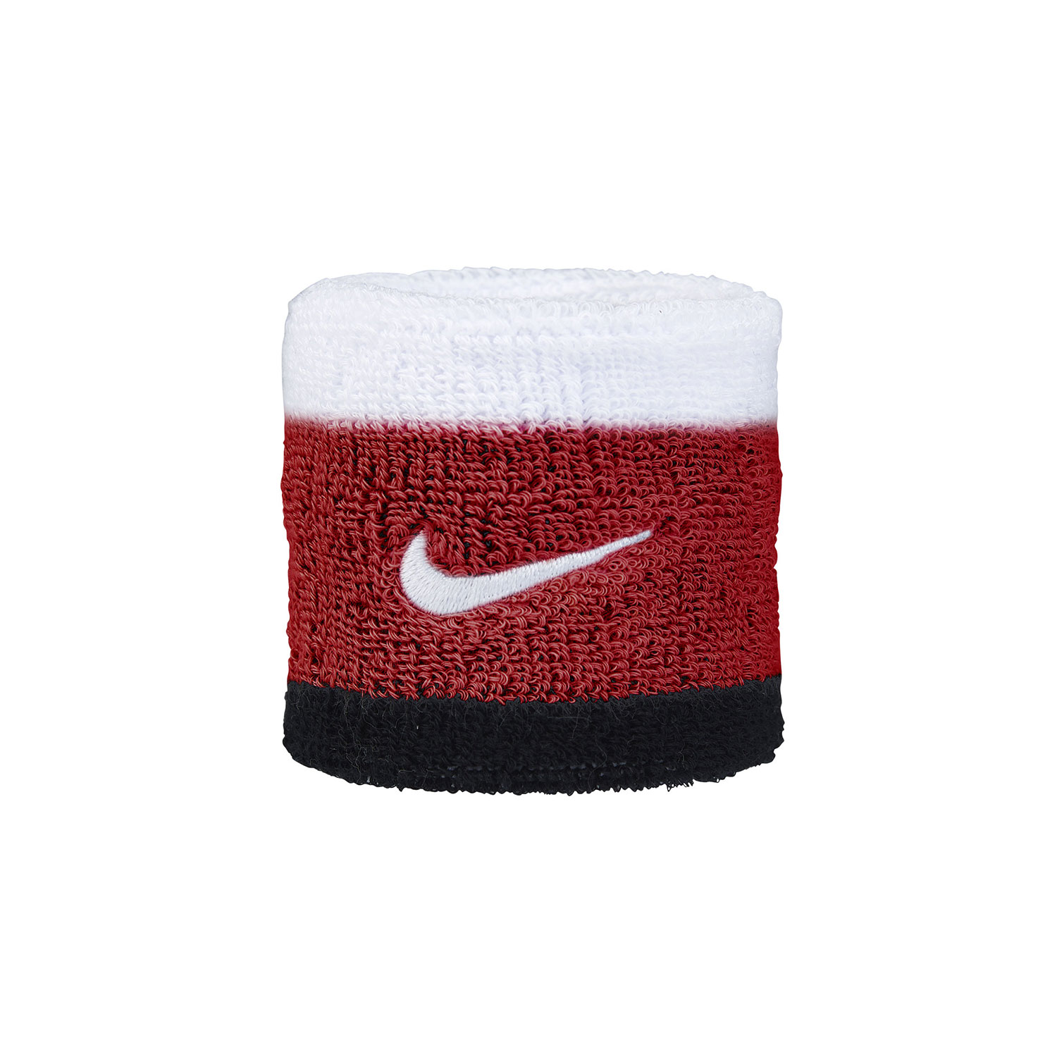 Nike Swoosh Small Wristbands - White/University Red/Black