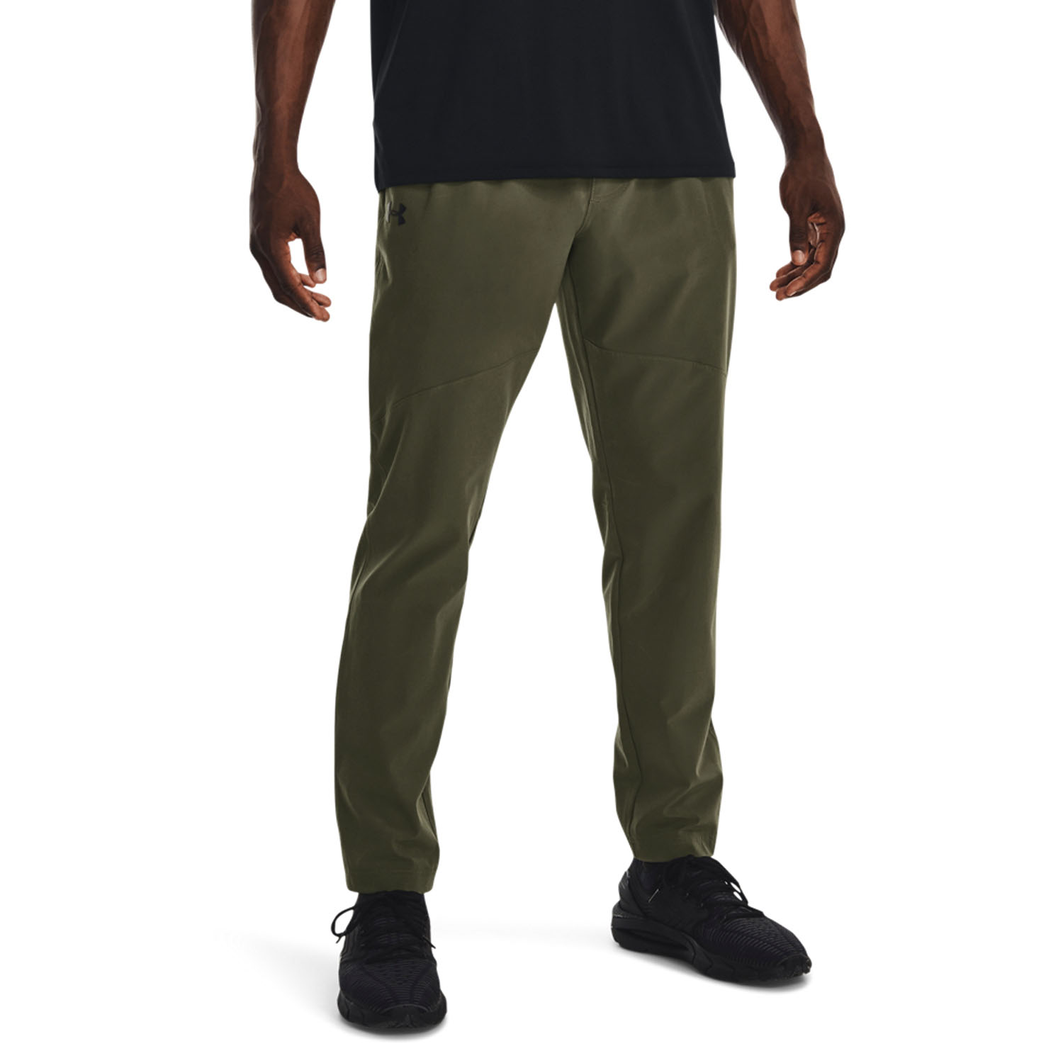 Under Armour Stretch Woven Pants - Marine Od Green/Black