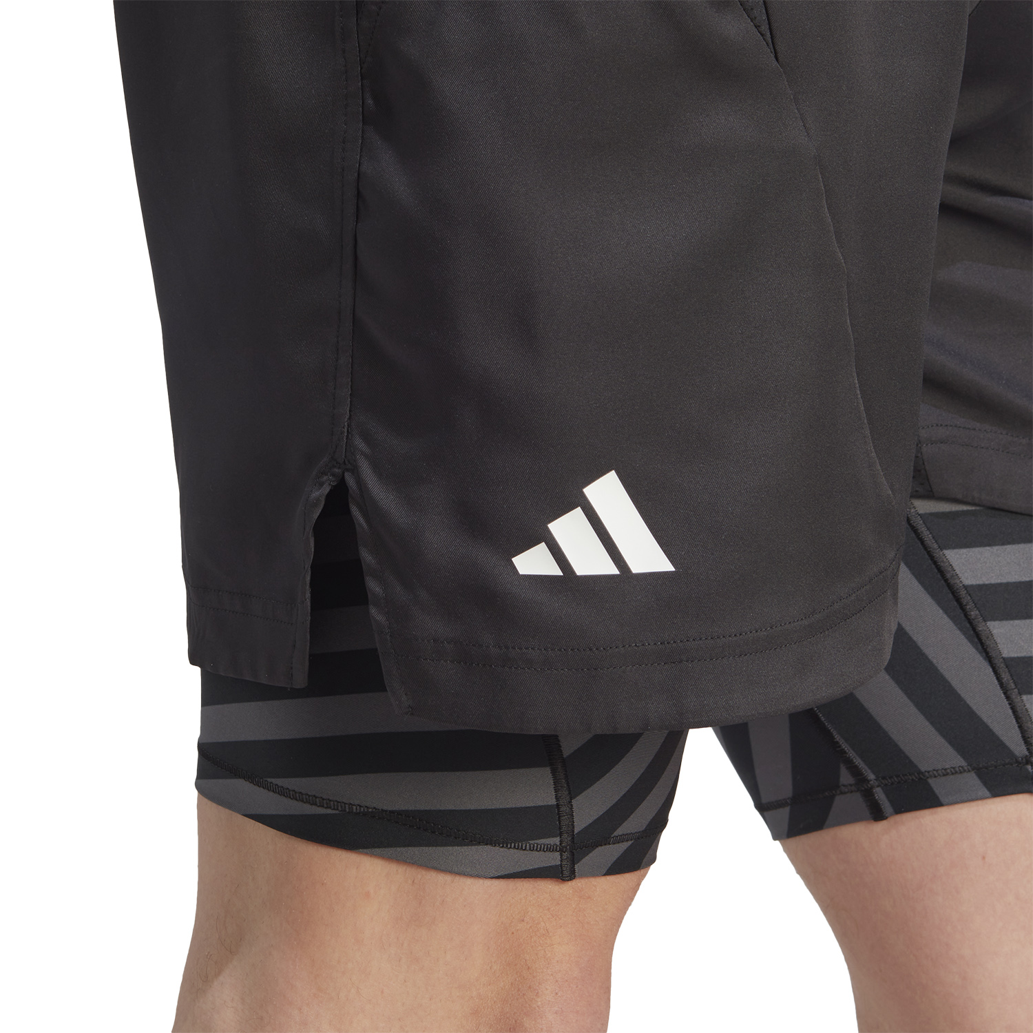 adidas Pro 2 in 1 7in Shorts - Black/Grey Six