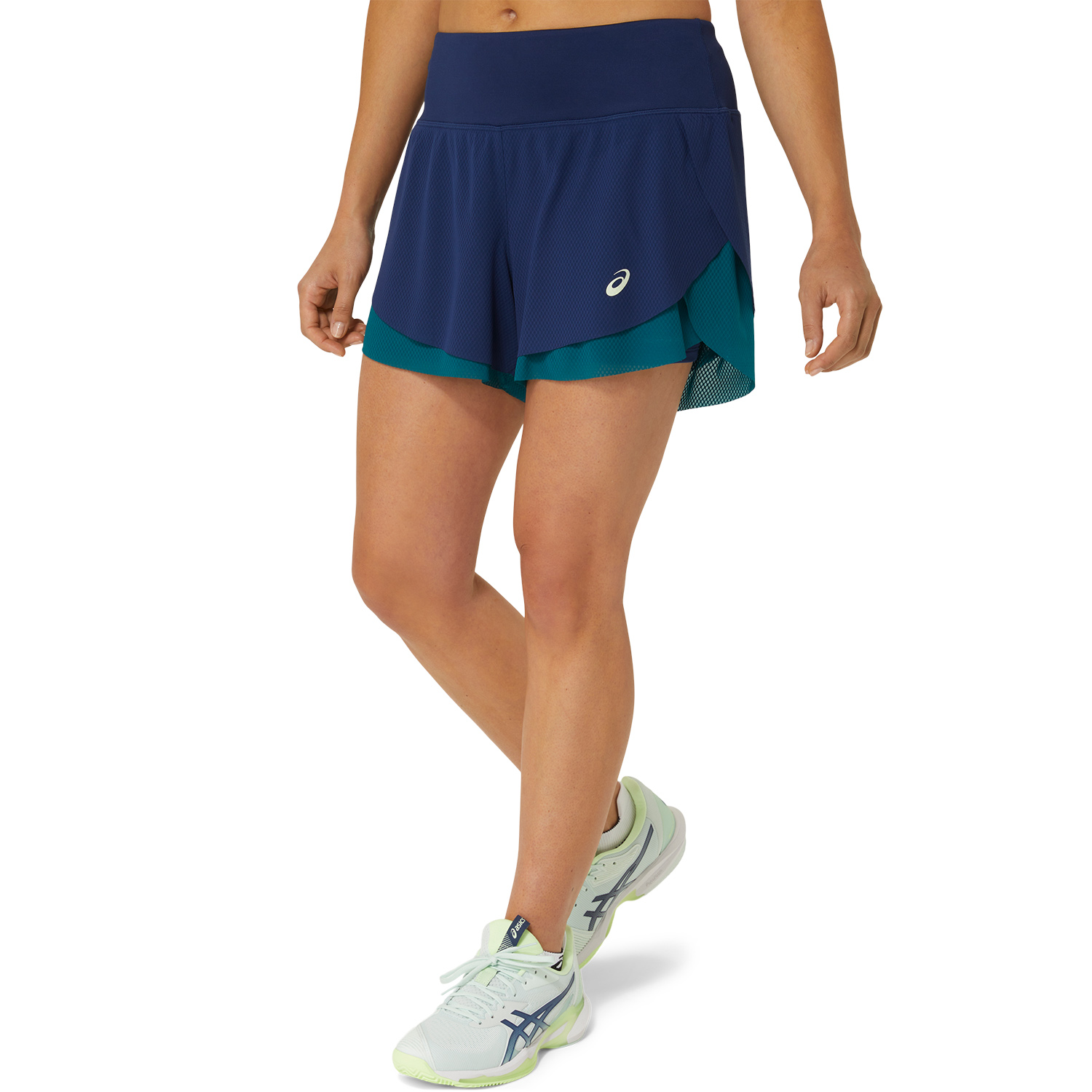 Asics Nagino 2 in 1 3.5in Shorts - Blue Expanse/Rich Teal