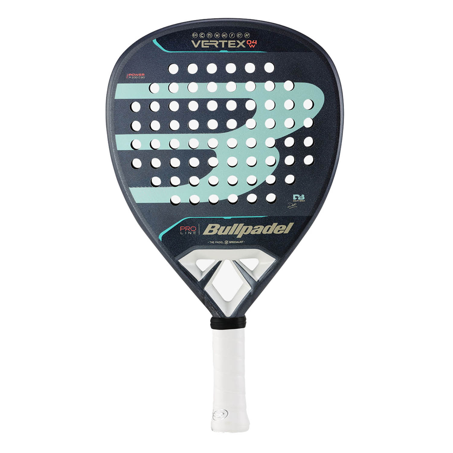 Bullpadel Vertex 04 W Padel Racket - Navy/Turquoise
