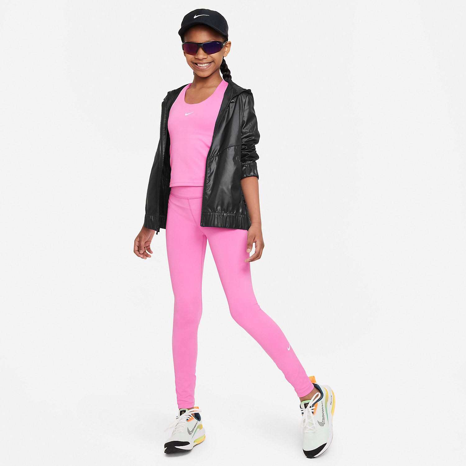 Nike Dri-FIT One Tights Niña - Playful Pink/White