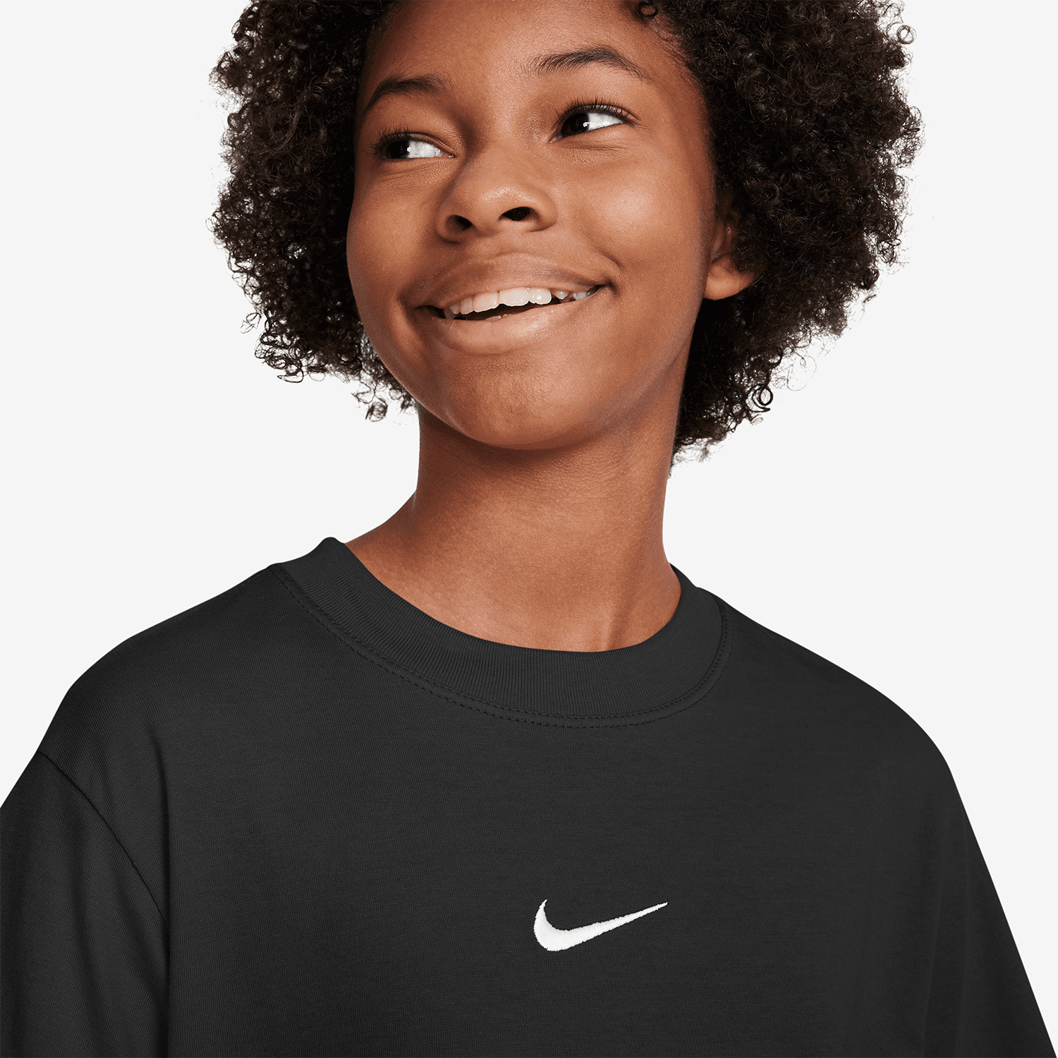 Nike Swoosh Maglietta Bambina - Black/White